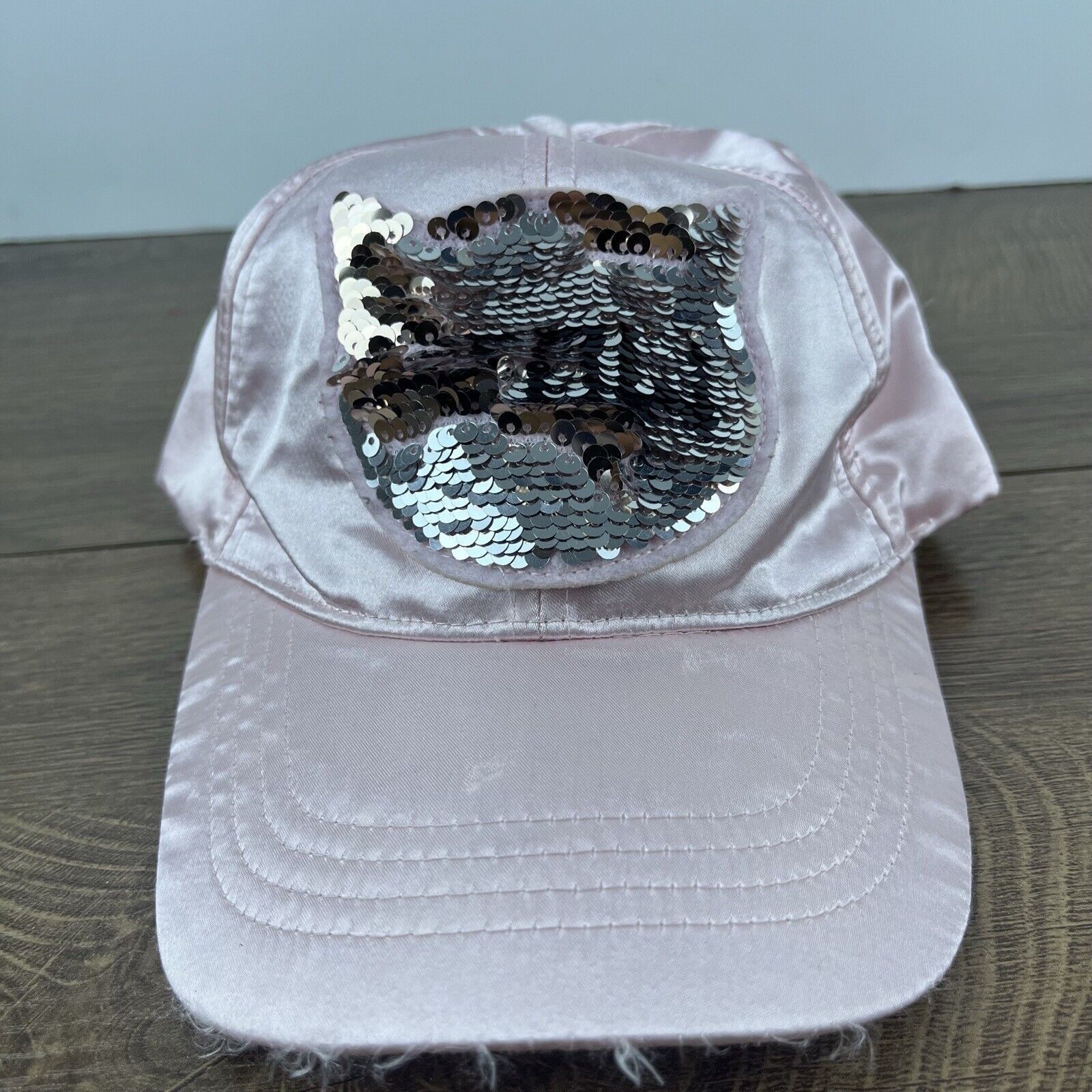 Other Cat Face Hat Glitter Hat Pink Cap Adjustable Pink Adult Size Size ONE SIZE - 3 Thumbnail