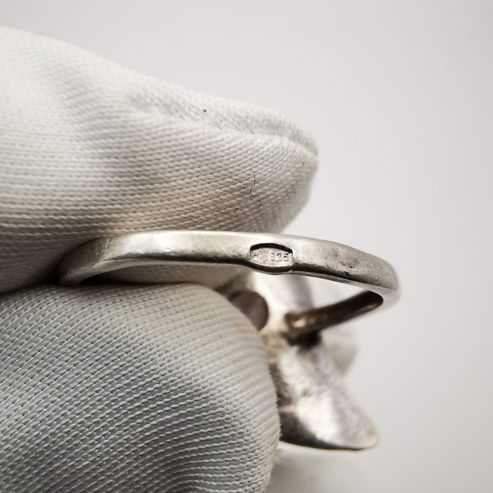 Vintage Vintage 925 Sterling Silver Ring Cubic Zirconia 4,7 g Size ONE SIZE - 8 Thumbnail