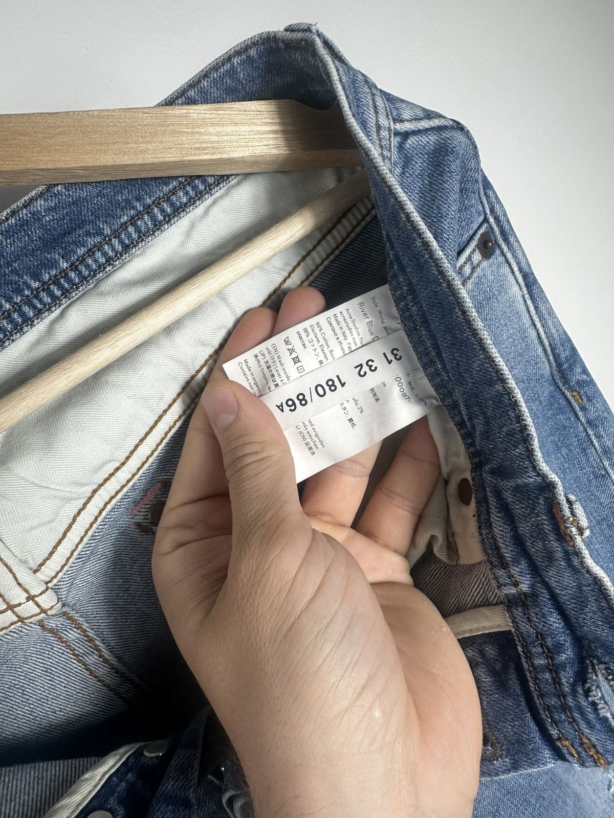 Acne Studios Acne Studios Blå Konst River Blue Destroyed Jeans W31 L32 Size US 31 - 5 Thumbnail