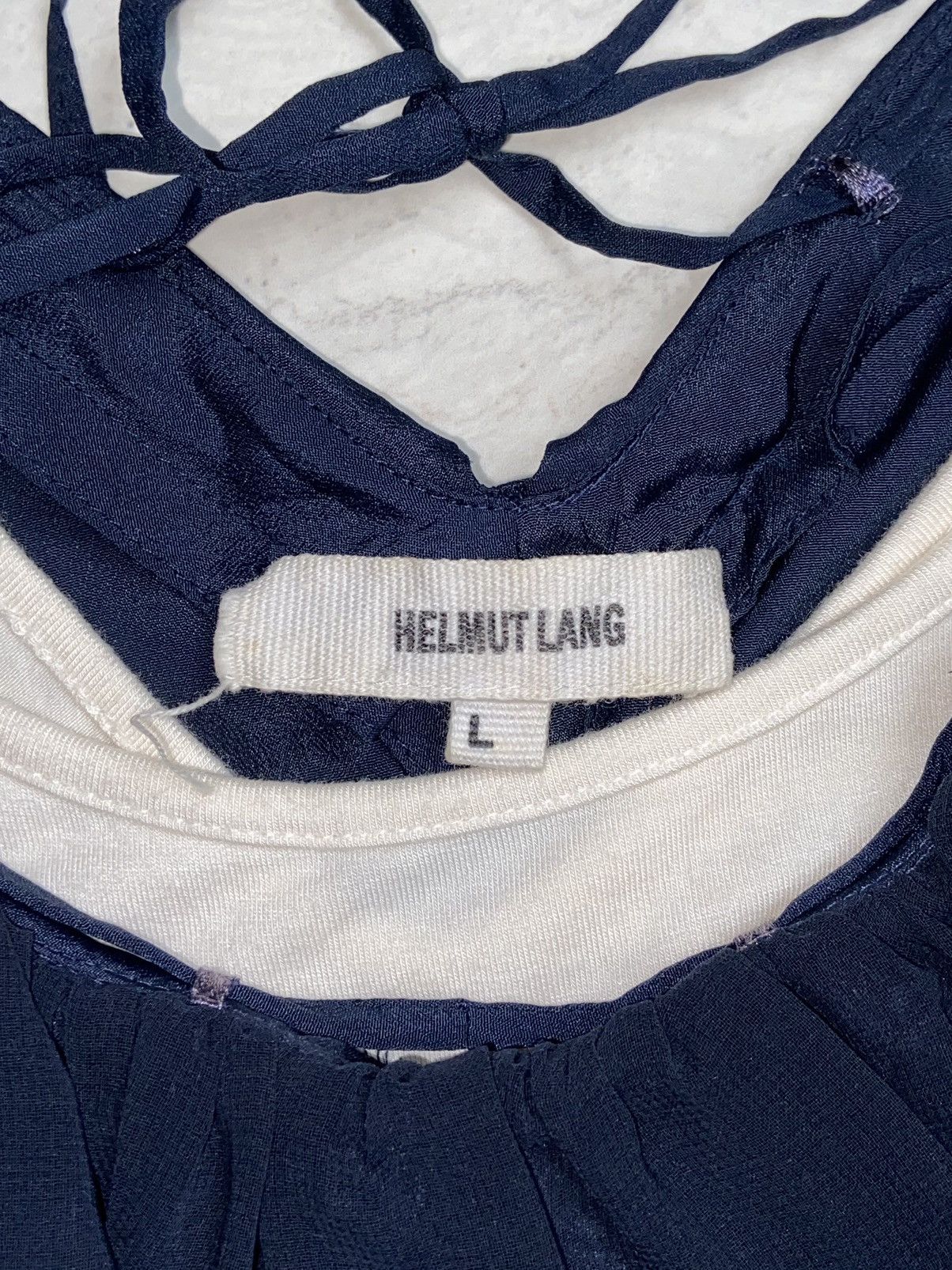 Helmut Lang HELMUT LANG Navy Midi Dress Size XXS / US 00 / IT 34 - 13 Thumbnail