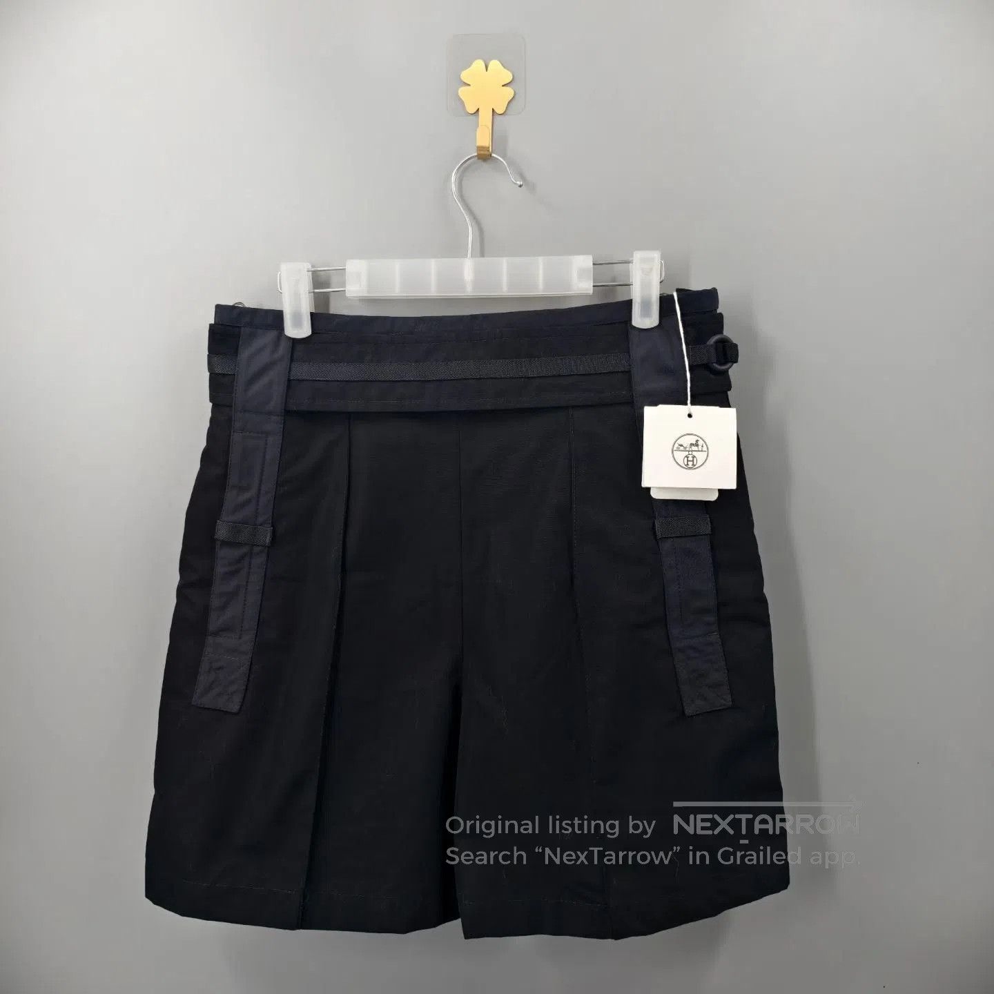 Hermes Hermes Black Belt Logo Shorts Size 40. Size US 40 / EU 56 - 1 Thumbnail