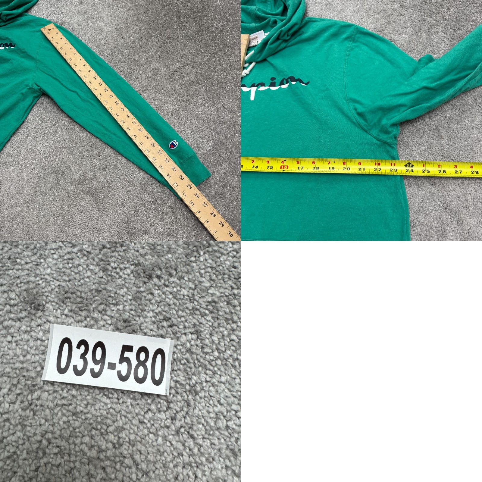 Champion Champion Hoodie Pullover Sweatshirt Mens XL Green Graphic Sp​ellout Casual Active Hoodie Sweater Size US XL / EU 56 / 4 - 10 Thumbnail