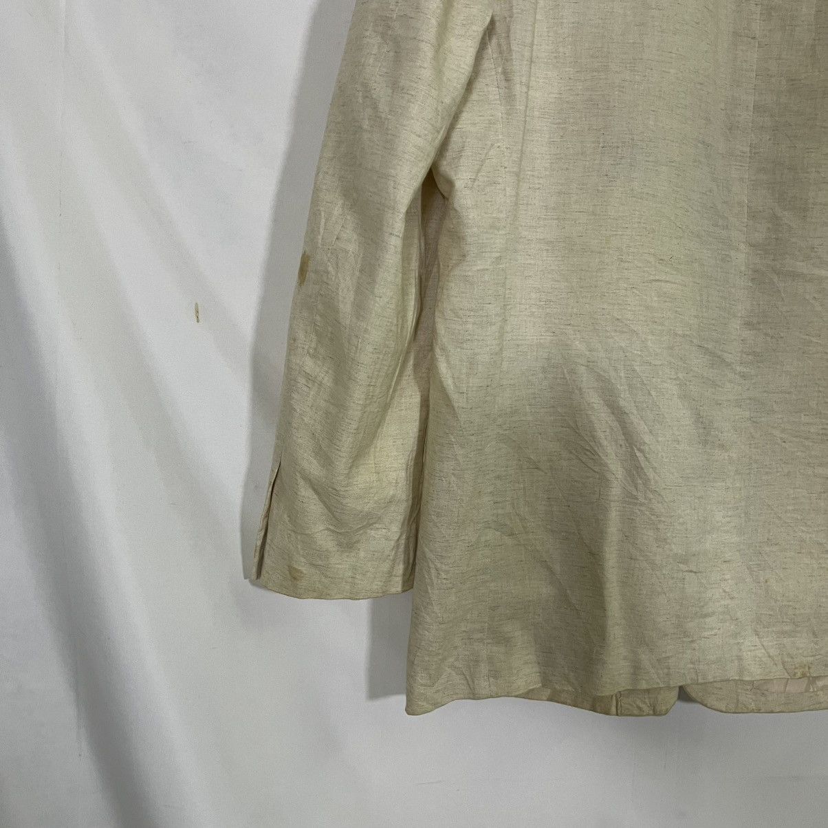 Yohji Yamamoto VINTAGE HOMME BOLD LINEN COAT BLAZER Size US L / EU 52-54 / 3 - 9 Thumbnail