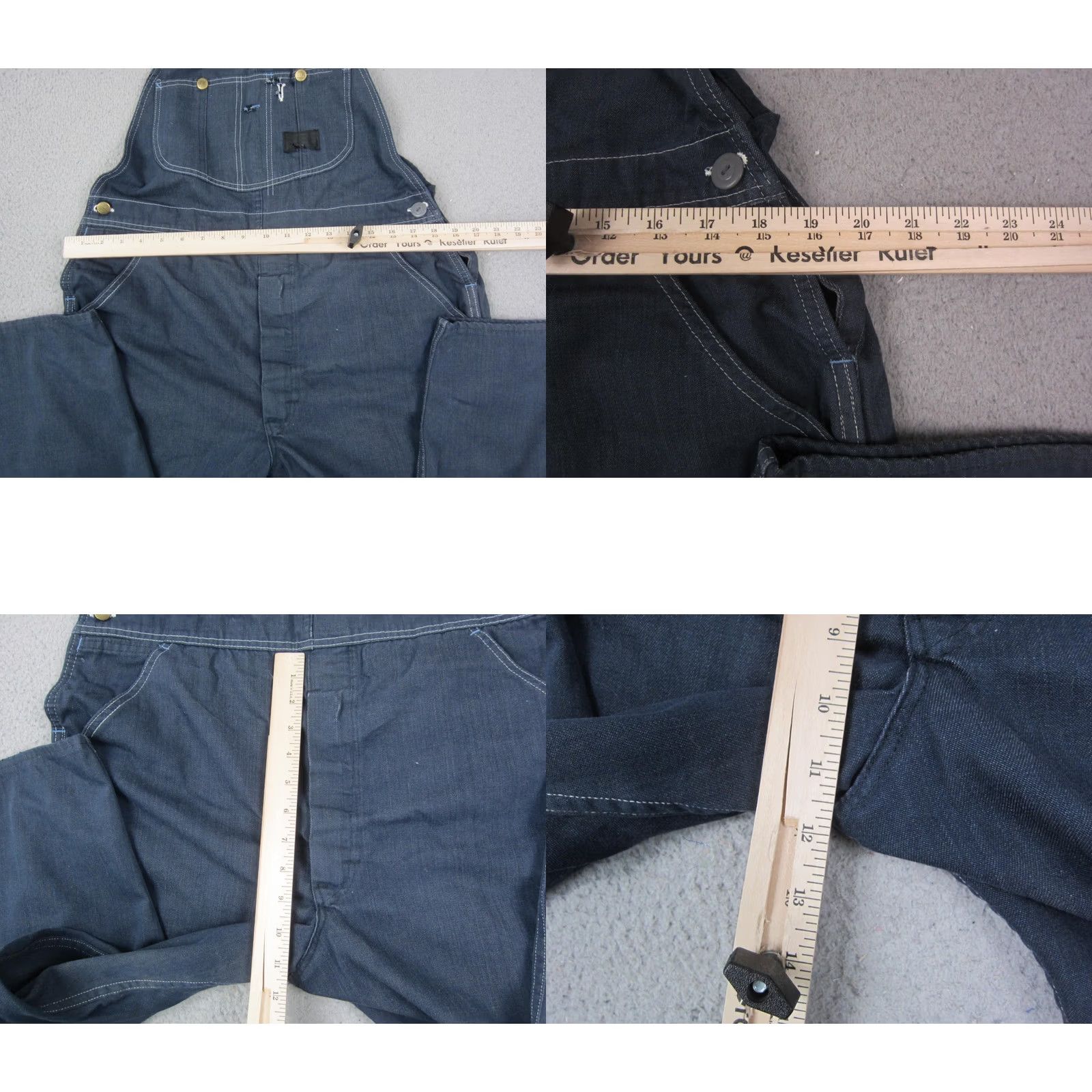 Sears True Vintage Sears Bib Overalls Mens 38 x 28 Blue Canvas Workwear Carpenter 70s Size US 38 / EU 54 - 8 Thumbnail