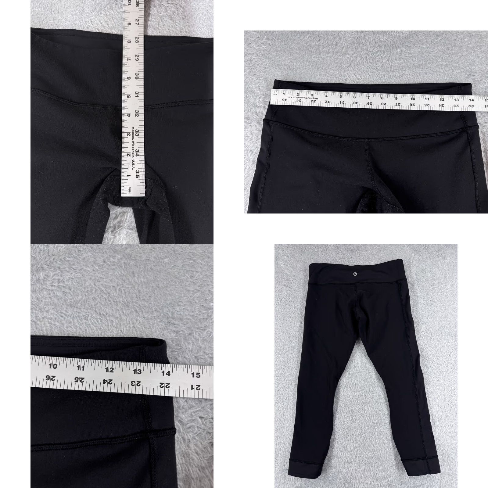 Lululemon Lululemon Pants Womens 6 Black Crop 21" Gym Yoga Workout Casual Athleisure Wunder Under Size 28" / US 6 / IT 42 - 8 Thumbnail