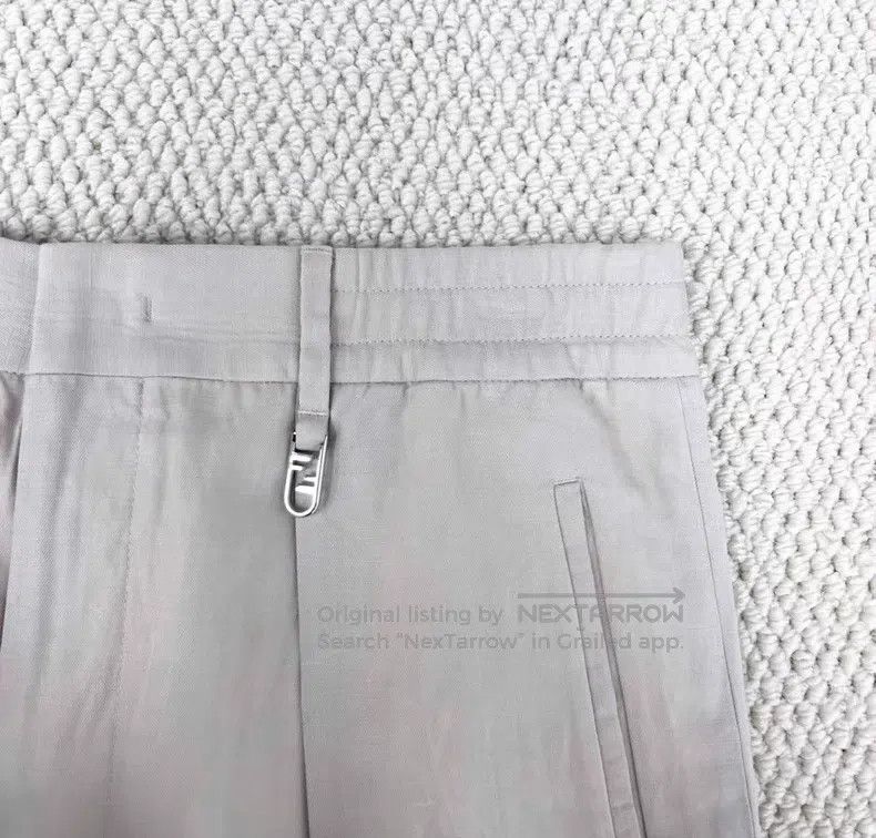 Fendi Fendi Double F Monogram Logo Linen Blend Trousers Size US 32 / EU 48 - 5 Thumbnail