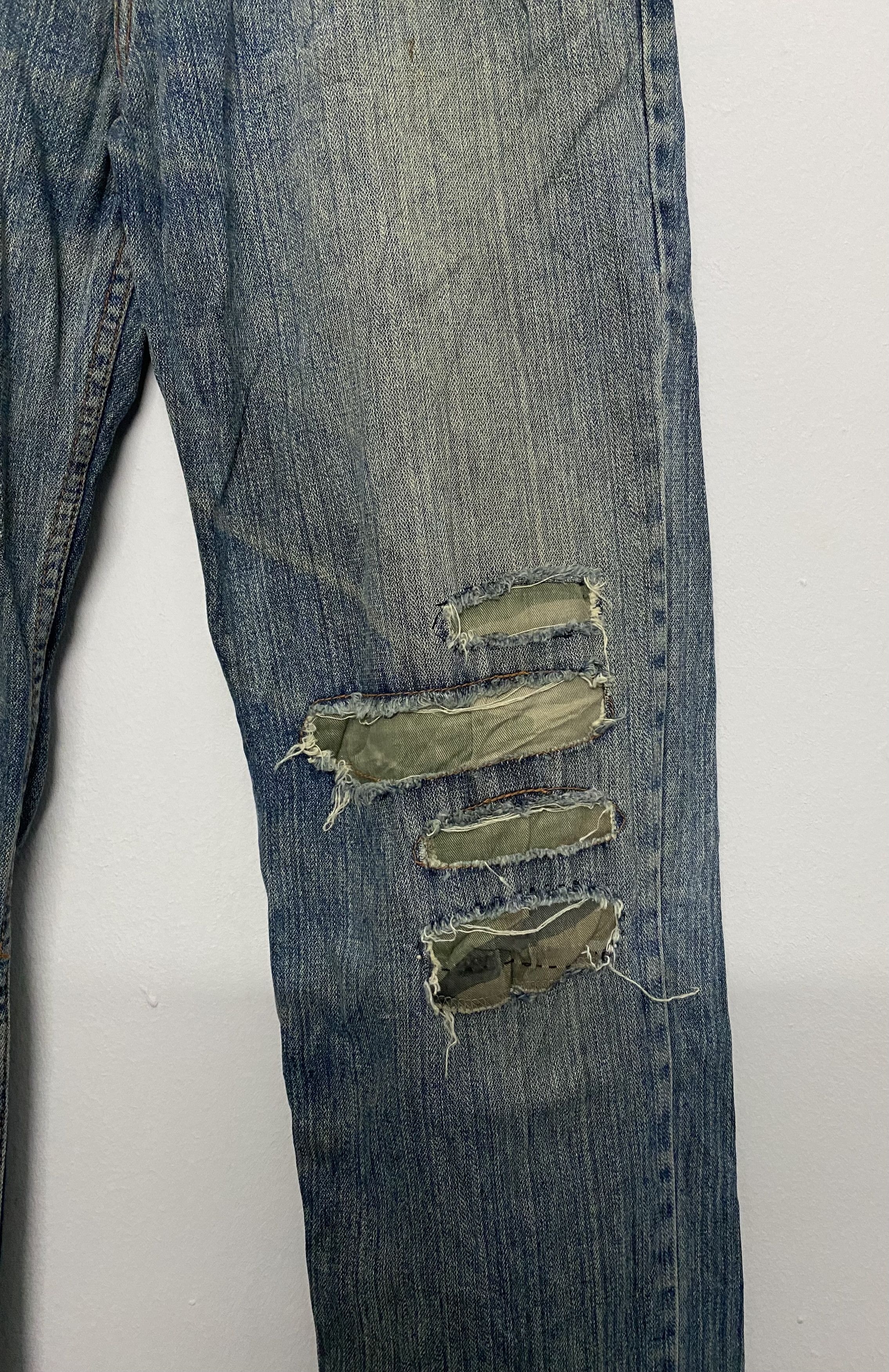 Japanese Brand Vintage Y2K NYLAUS JEANS Distressed Camo Patch Denim XLARGE Size US 34 / EU 50 - 7 Thumbnail