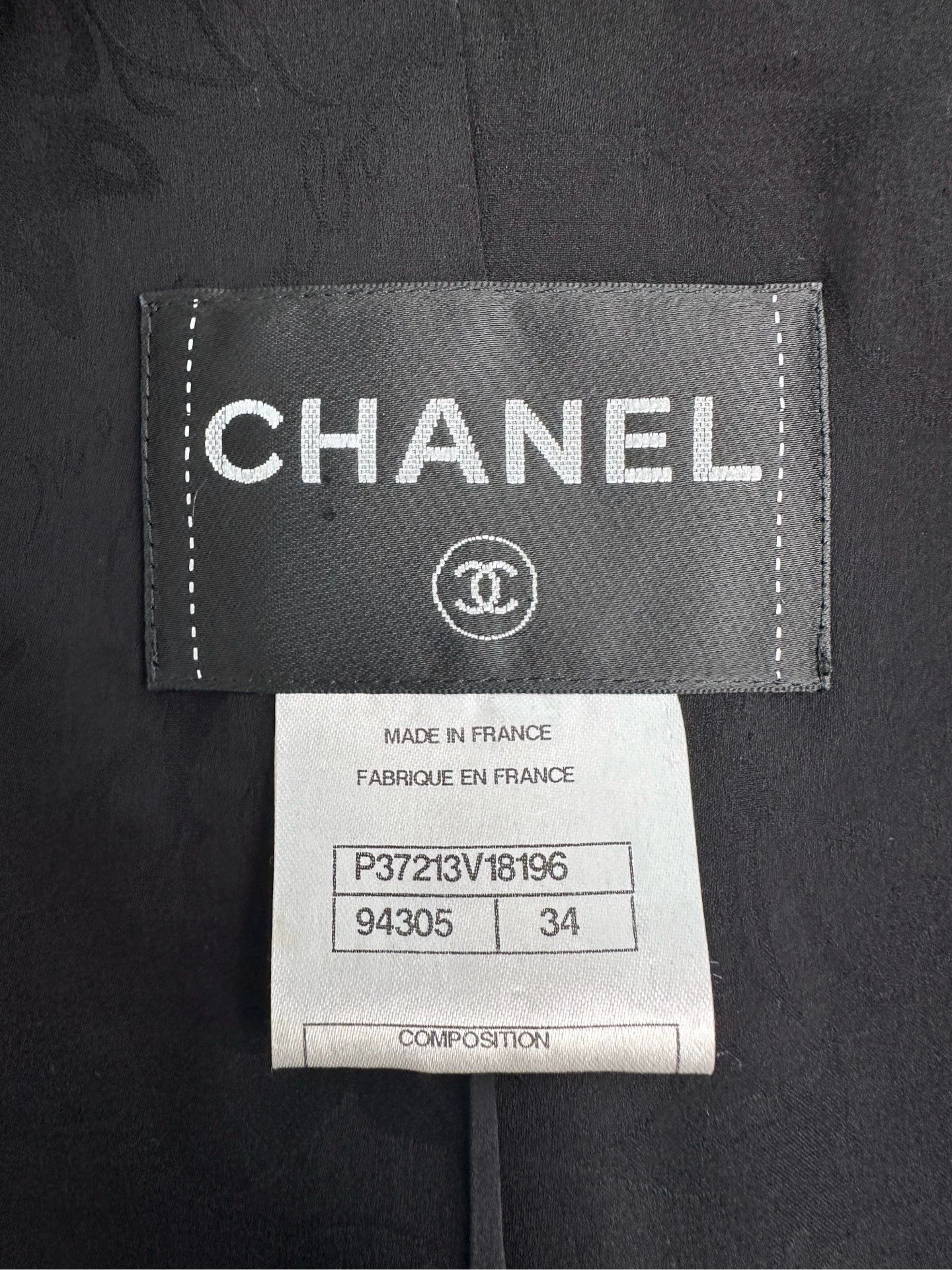 Chanel CHANEL 2013 wool blend gold lace waist jacket black Size XS / US 0-2 / IT 36-38 - 7 Thumbnail