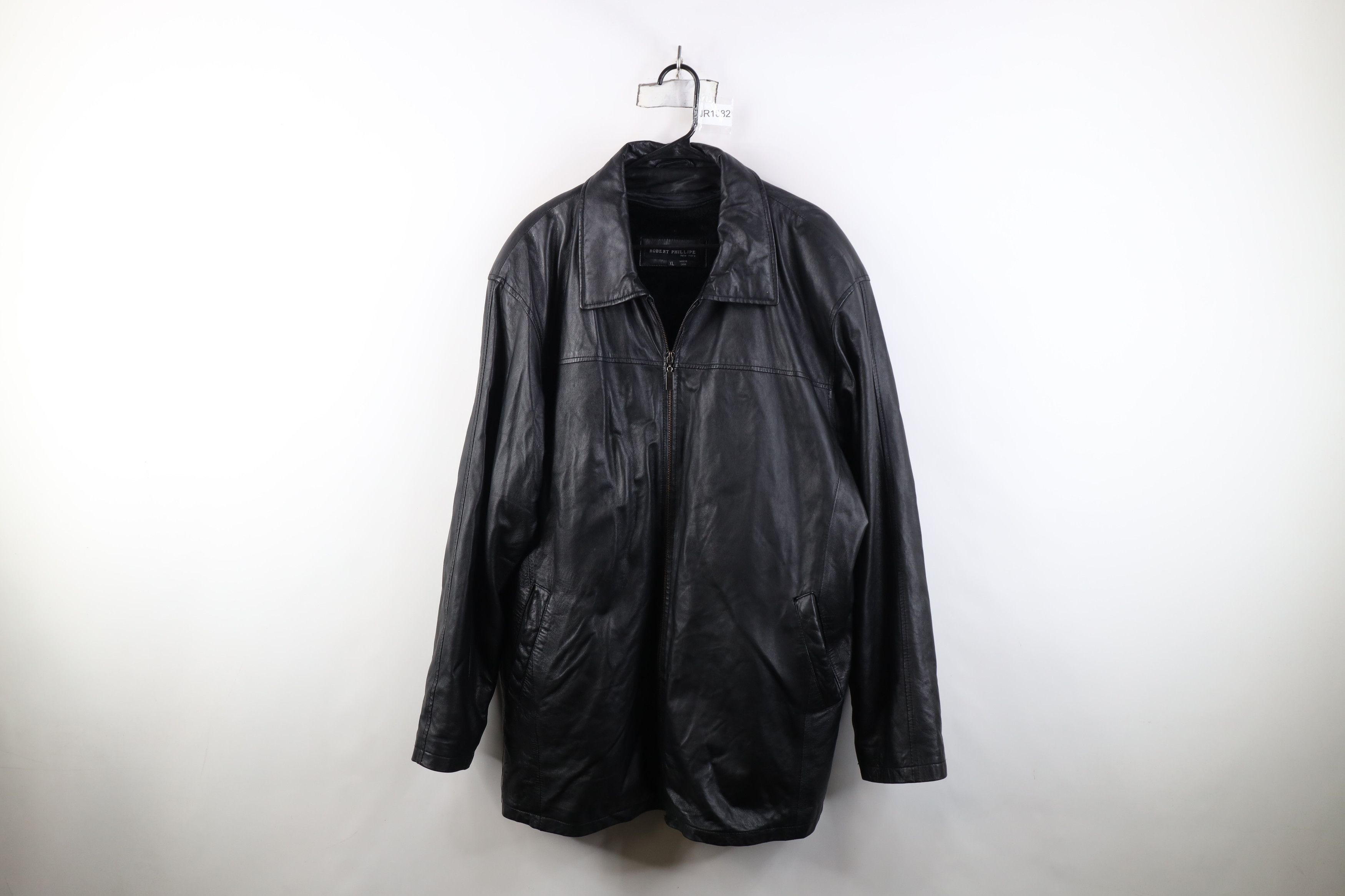 Vintage Vintage 90s Streetwear Soft Leather Full Zip Jacket Black Size US XL / EU 56 / 4 - 1 Thumbnail