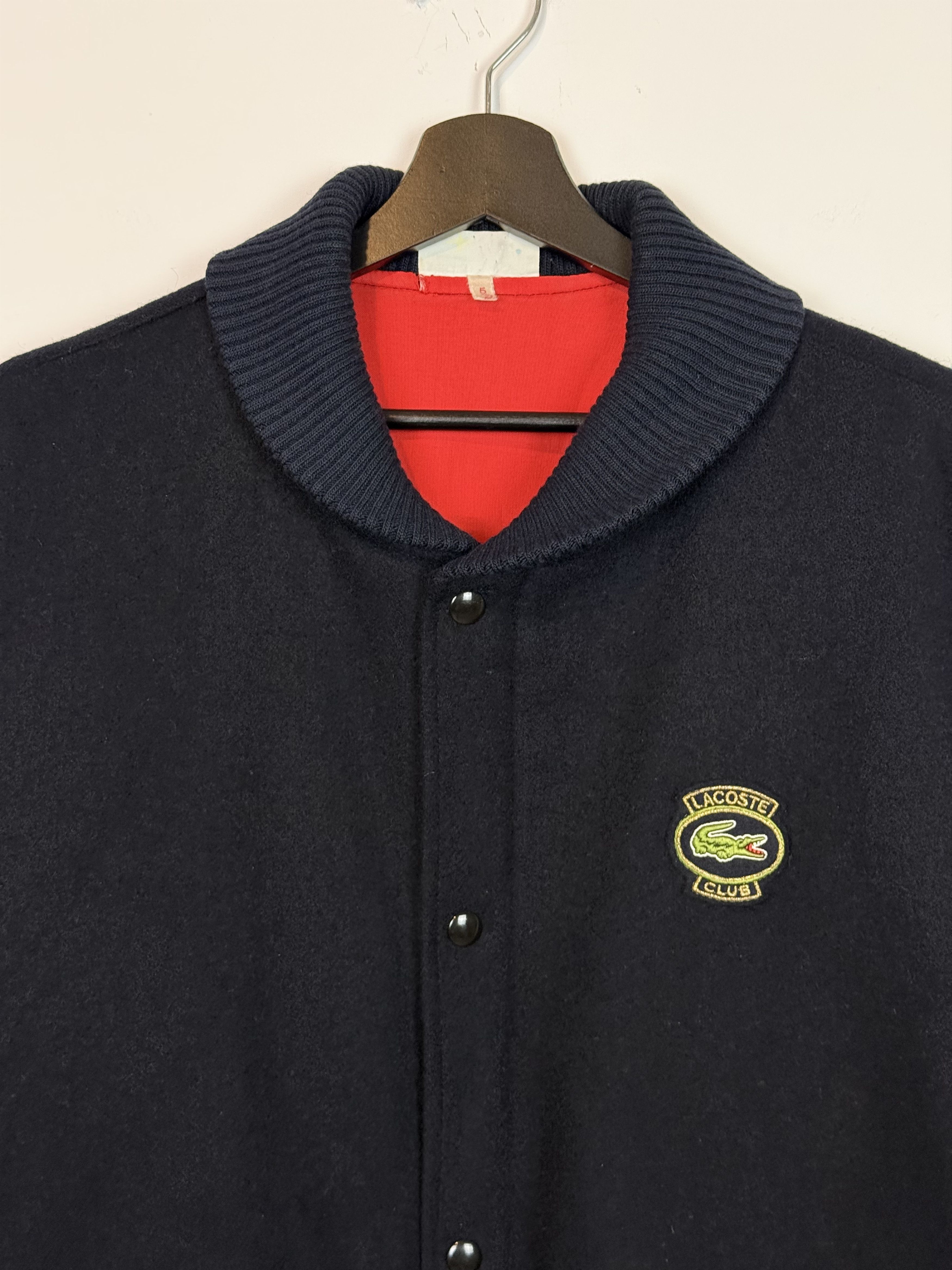 Lacoste RARE Vintage 80s Lacoste Wool Bomber Jacket Size L Size US L / EU 52-54 / 3 - 3 Thumbnail