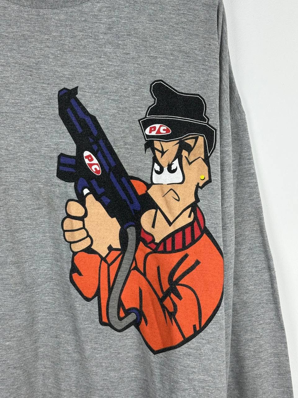 Drop Dead × Rap Tees × Vintage Vintage 90s Psycho Cowboy Rap Hip Hop LS T Shirt Size US XL / EU 56 / 4 - 4 Thumbnail