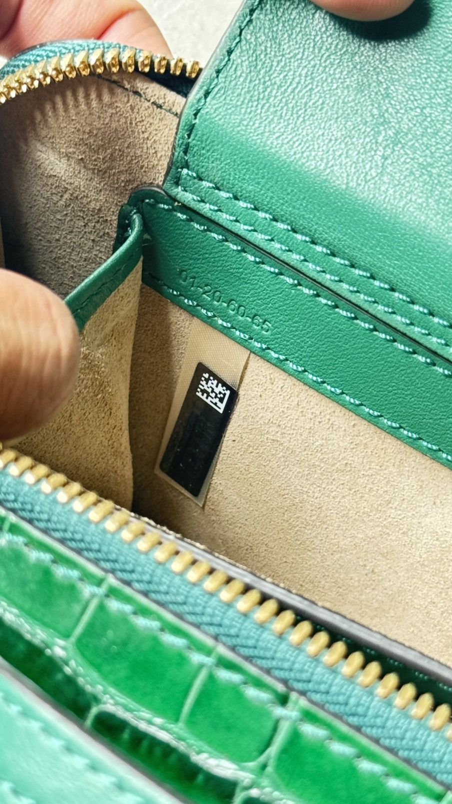Chloe Chloe Green Croc Embossed Leather Mini C Vanity Shoulder Bag Size ONE SIZE - 12 Thumbnail