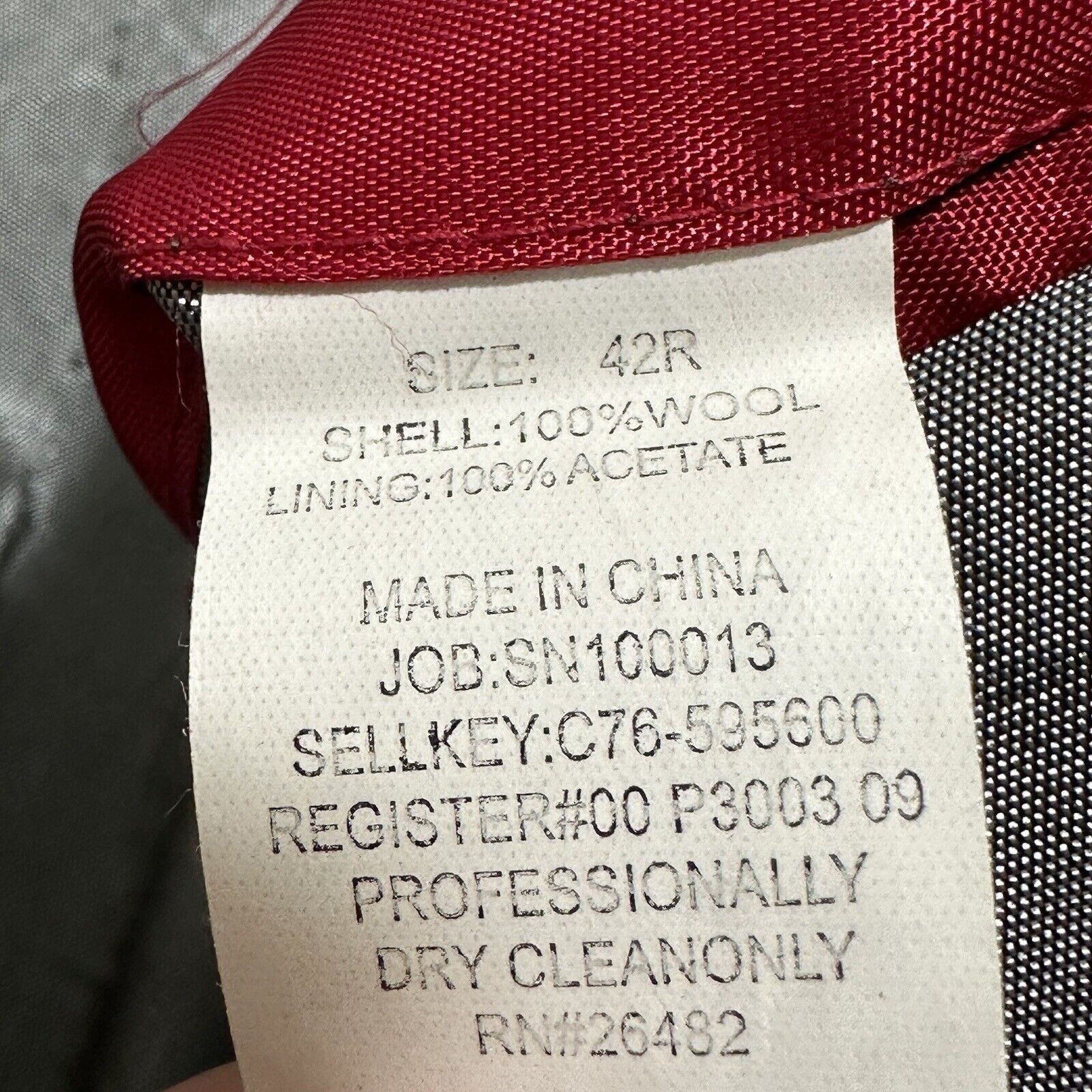 Other Axcess Claiborne 42R 100% Wool Suit Jacket Black/Gray Blazer Size 42R - 8 Thumbnail