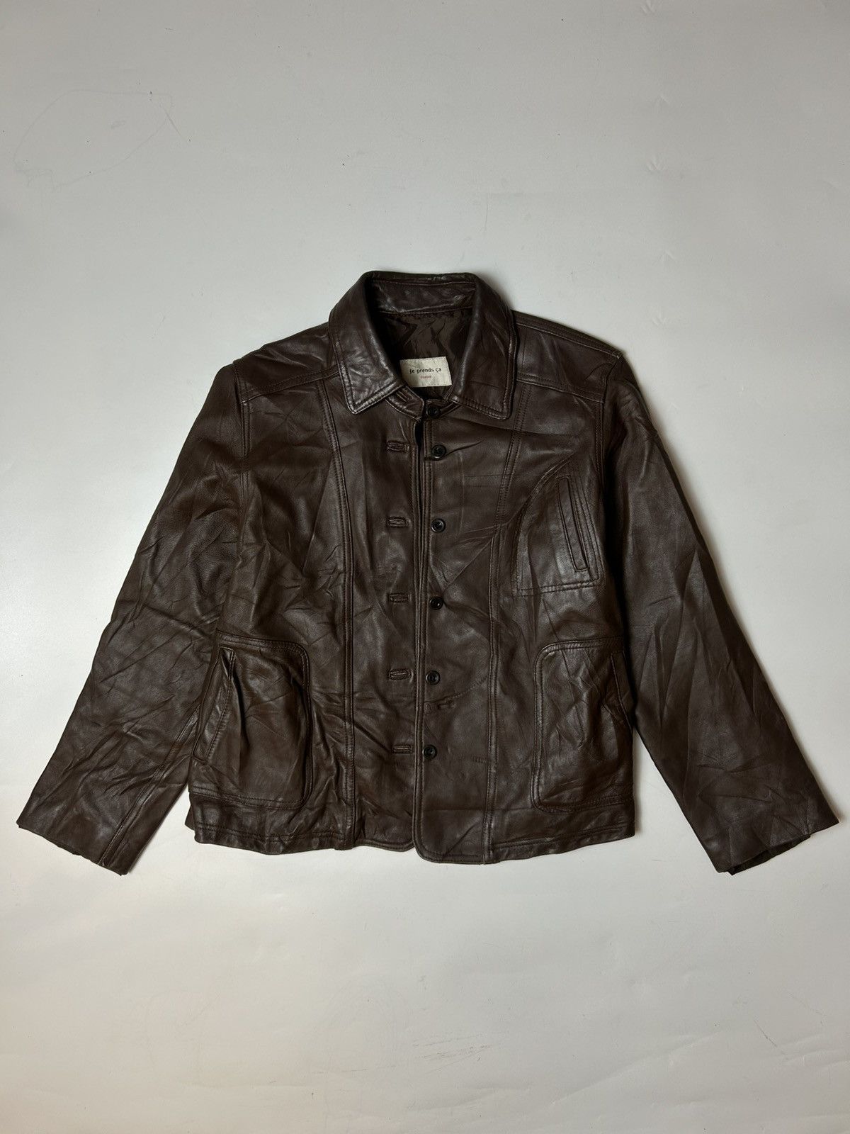Japanese Brand JE PRENDS CA FEMME SHEEPSKIN LEATHER JACKET Size S / US 4 / IT 40 - 1 Thumbnail