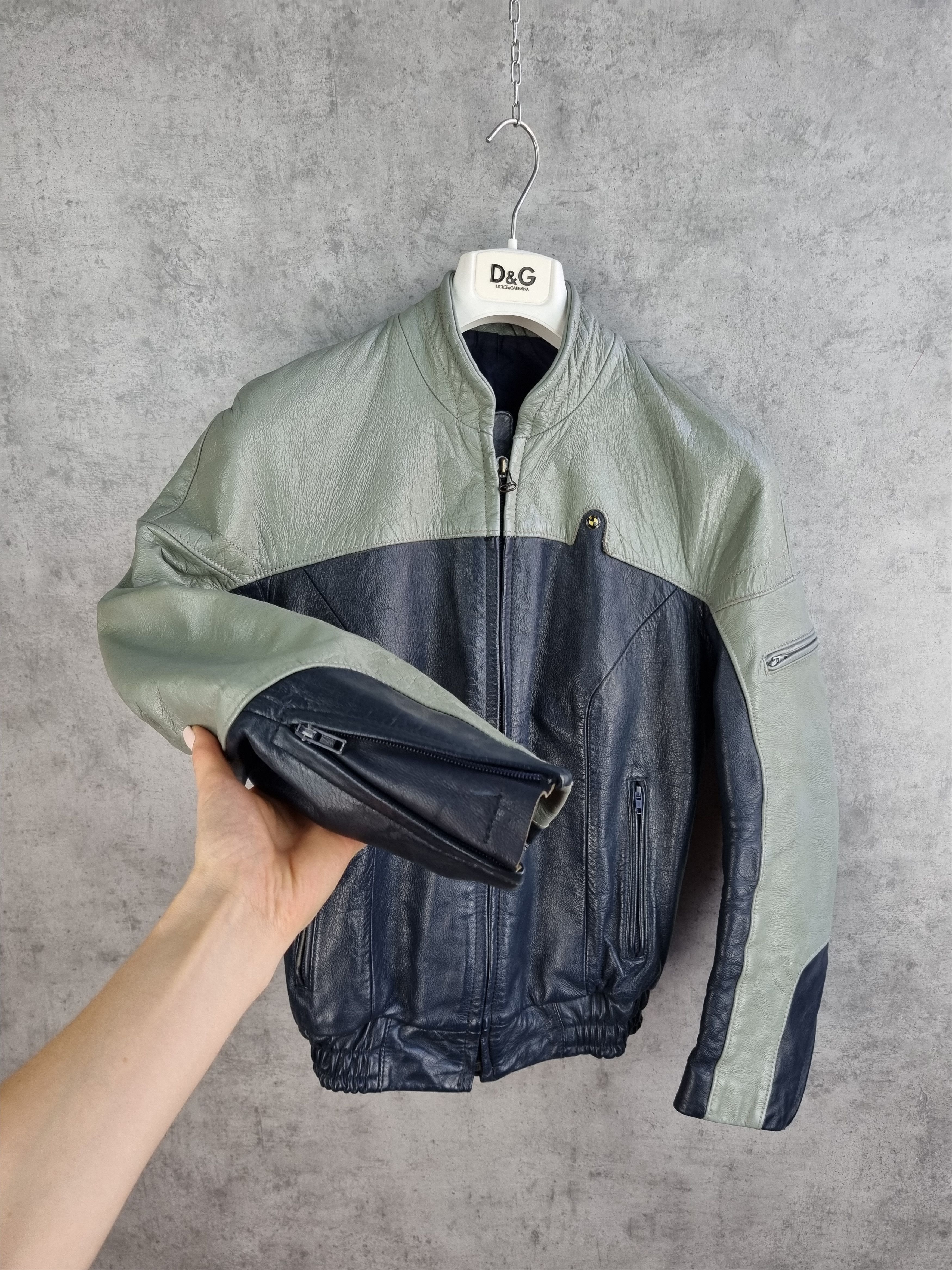 BMW 80s Rare Size BMW Leather Jacket made in West Germany Size US S / EU 44-46 / 1 - 1 Thumbnail