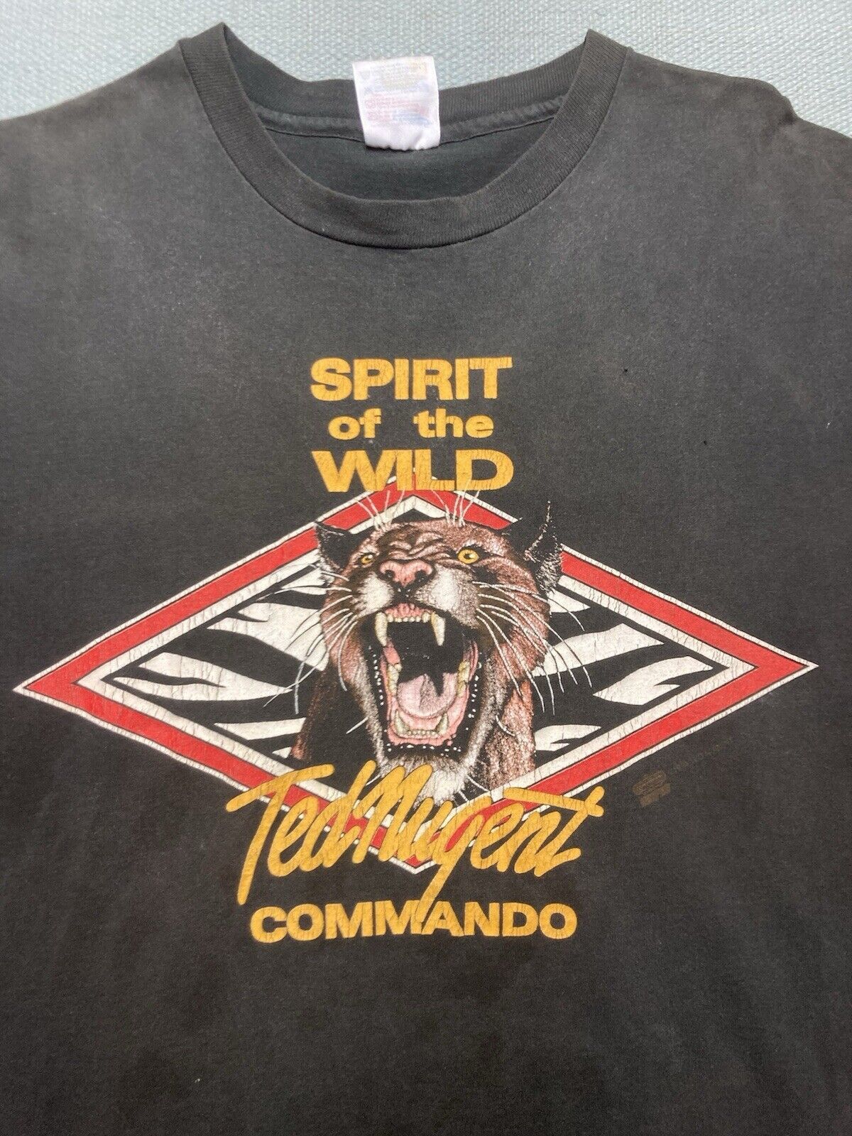 Band Tees × Vintage Vtg 90s ted nugent t shirt spirit of the wild commando XL Size US XL / EU 56 / 4 - 3 Thumbnail