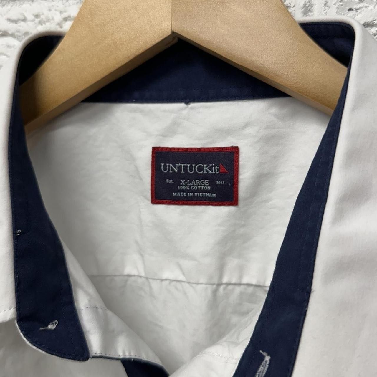 UNTUCKit Untuckit White Button Up Dress Shirt XL 100% Cotton Size US XL / EU 56 / 4 - 4 Thumbnail