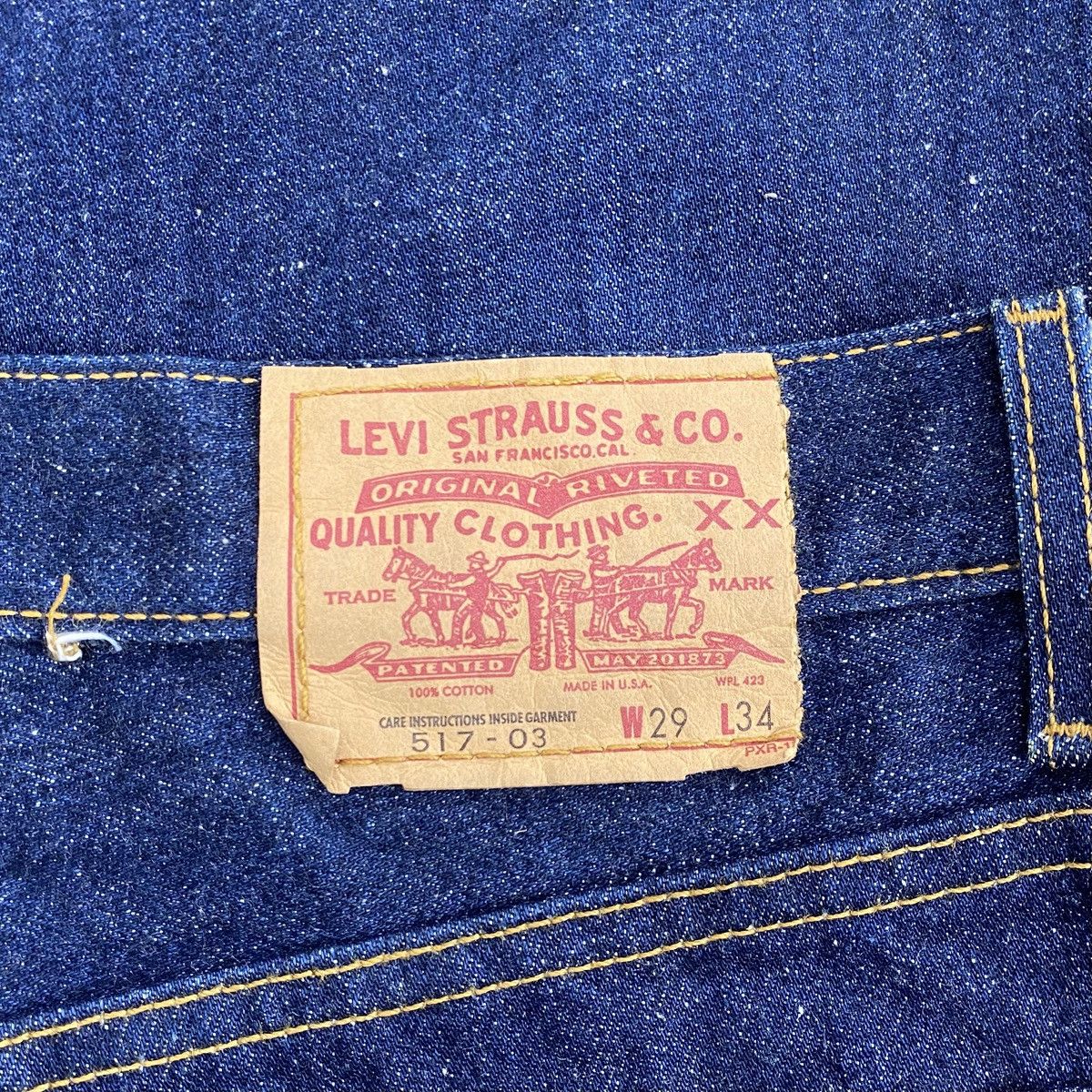Levi's Vintage Clothing 🇺🇸1990s Vintage Levis 517 29x34 Bootcut Indigo Flared Jeans Size US 29 - 17 Thumbnail