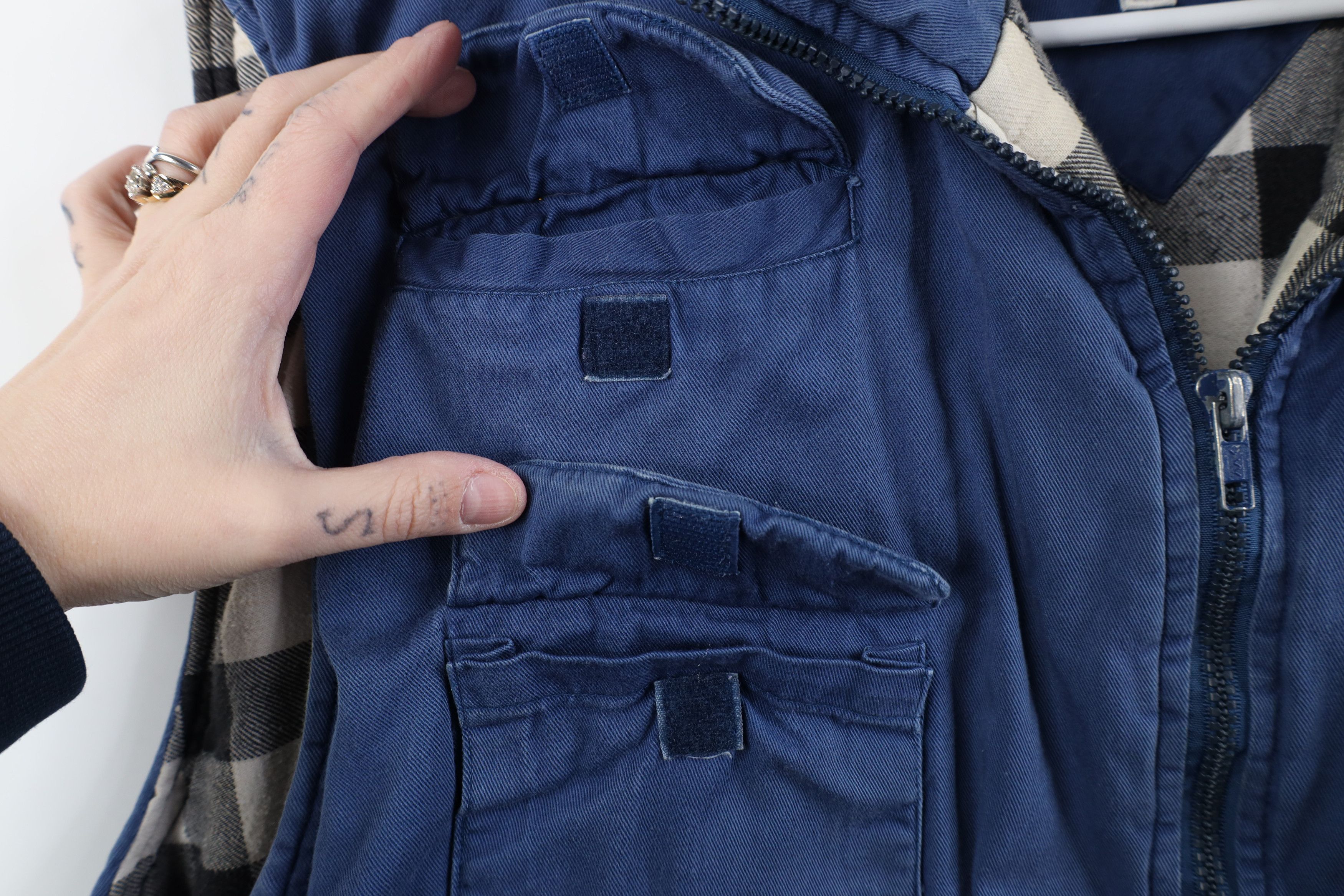 Vintage Vintage 90s Streetwear Flannel Lined Puffer Vest Jacket Blue Size US XXL / EU 58 / 5 - 7 Thumbnail