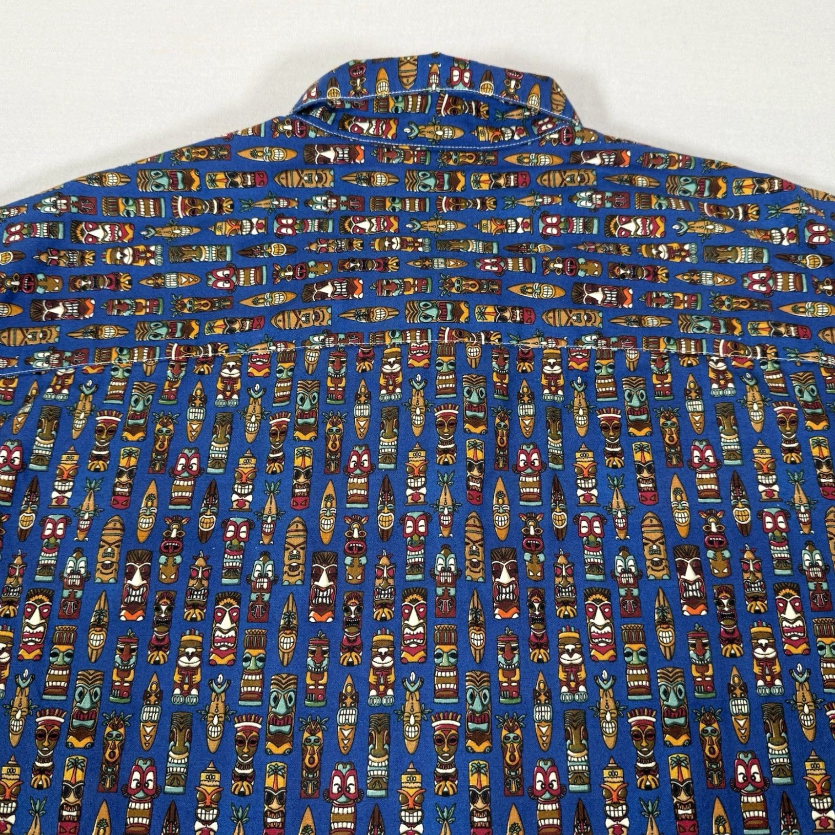 Vintage Yiume Shirt Men XL Blue Hawaiian Tiki Button Up Floral Short Sleeve Beach Preppy Casual Travel Navy Marine Tropical Size US XL / EU 56 / 4 - 5 Thumbnail