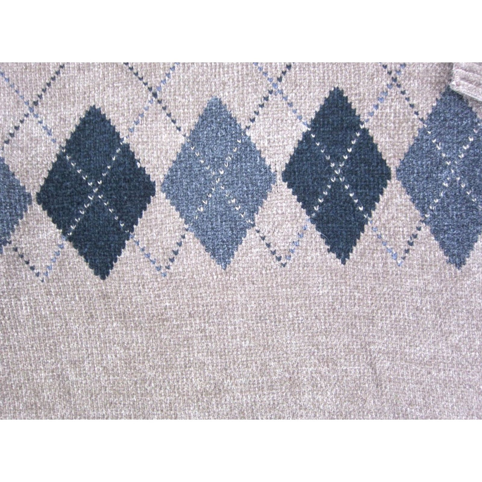 Vintage J. Ferrar Sweater Mens 2XL Brown Argyle Diamond Knit Crewneck Velvet Vintage? No Size US XXL / EU 58 / 5 - 2 Thumbnail