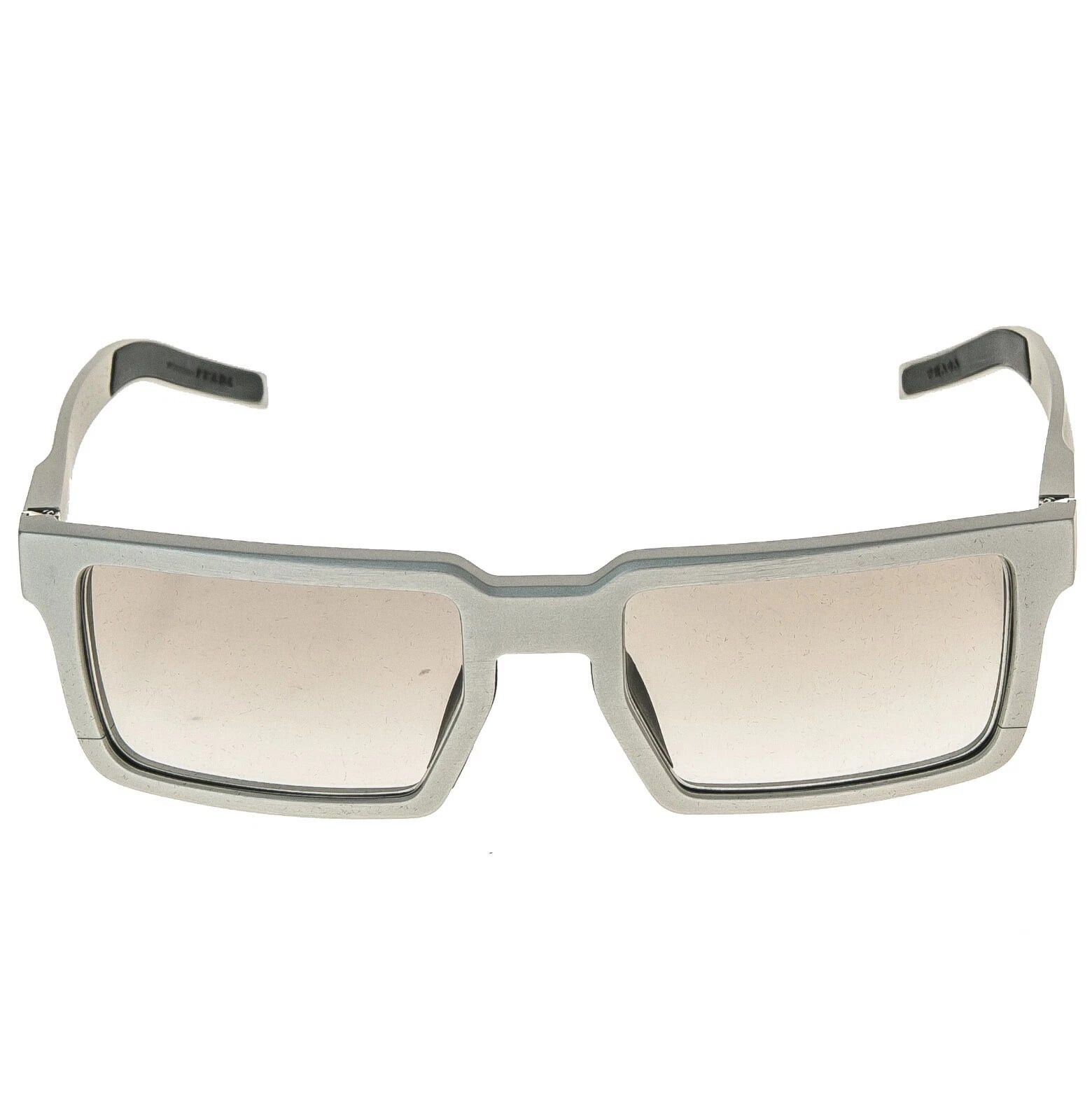 Prada PRADA 50S TECHNIQUE Rectangle Silver Sunglasses PR50SS Size ONE SIZE - 7 Thumbnail