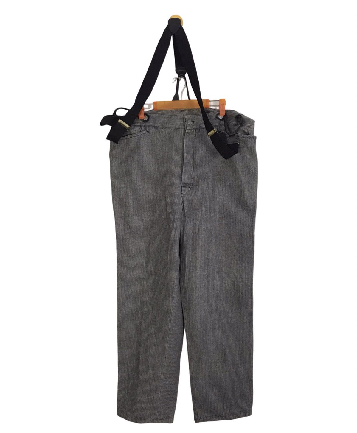Vintage Striped Denim Indigo Pant Jumper Stretchable Waist Hickory Size US 38 / EU 54 - 1 Thumbnail