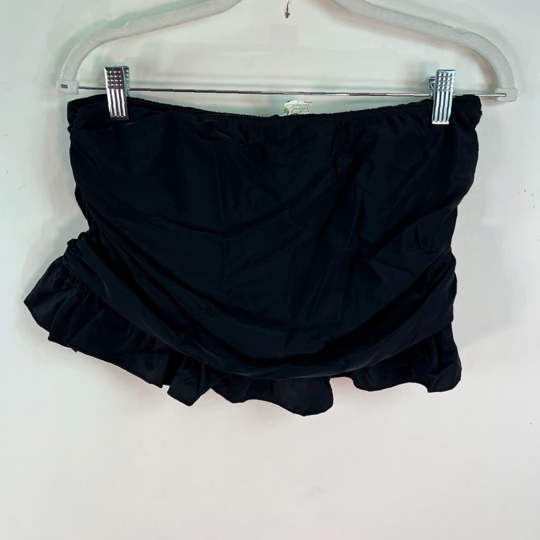 Vintage VINTAGE Island Escape Women's Bikini Bottom Skirtini Ruffled Black Swimwear Size 10 Size 32" / US 10 / IT 46 - 3 Thumbnail