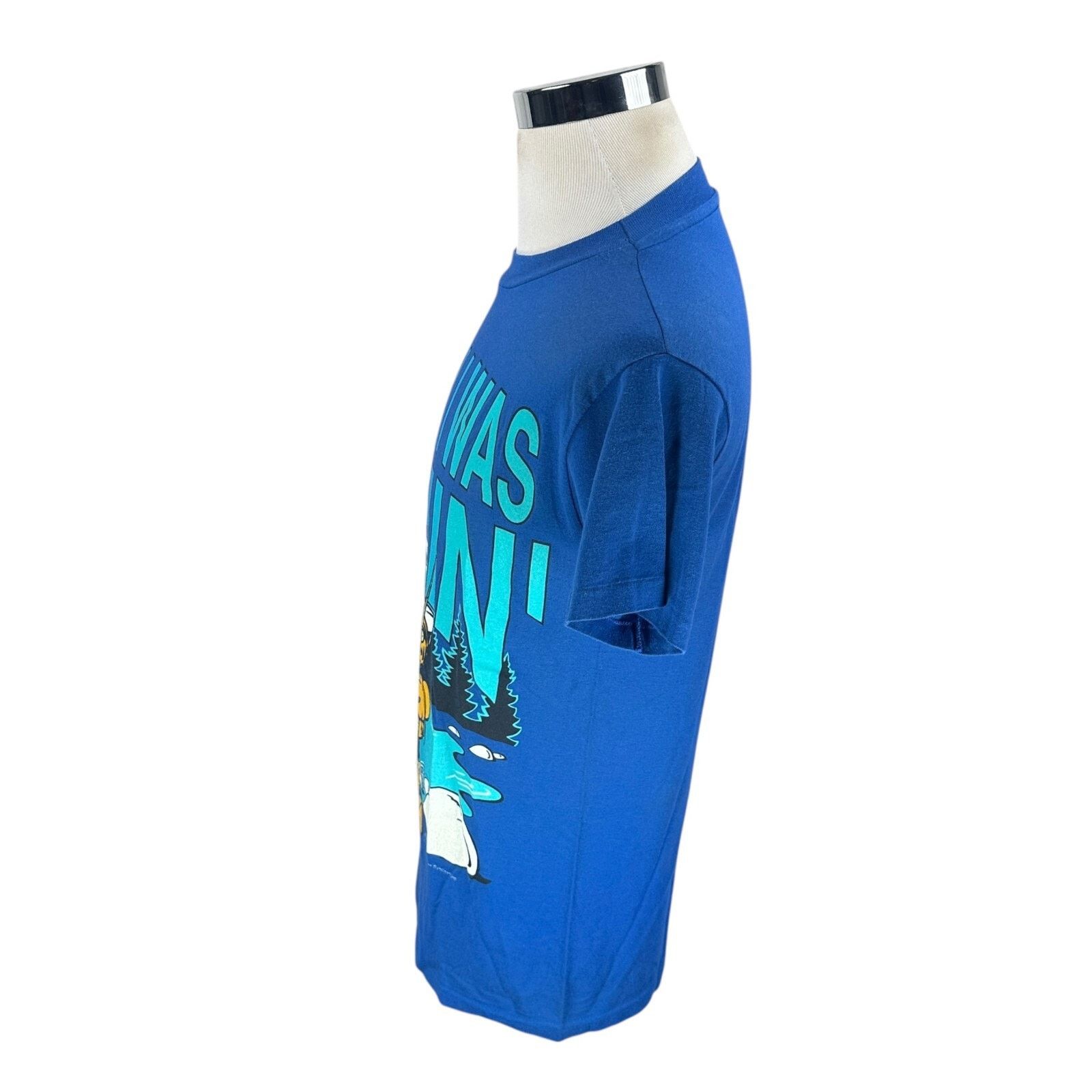 Other Vintage Garfield Wishin' I Was Fishing T-Shirt Men’s M Blue Size US M / EU 48-50 / 2 - 5 Thumbnail