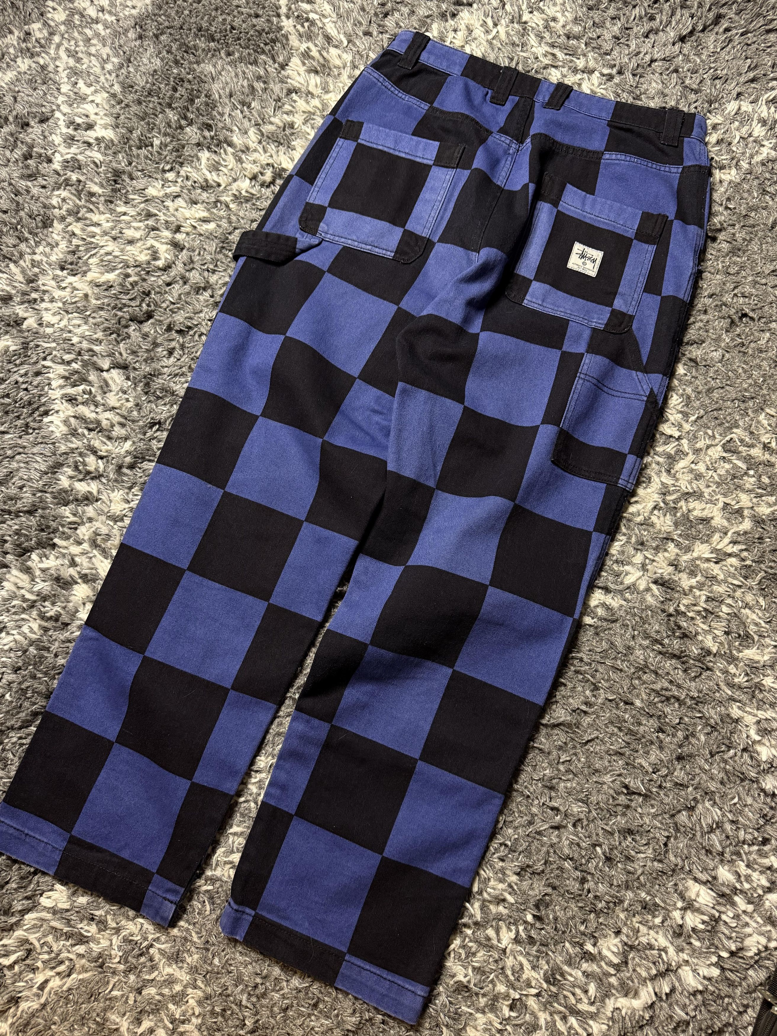 Stussy Stussy Big Ol' Check Work Pants. SS22 (Navy) Size US 32 / EU 48 - 9 Thumbnail