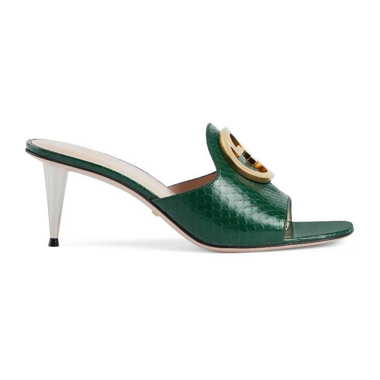 o1s1wg110125 Python Sandals in Dark Green