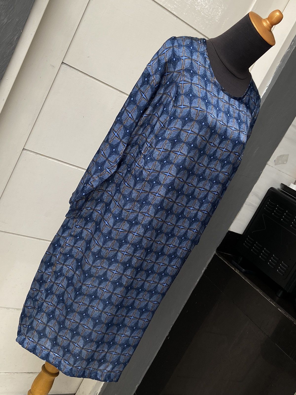 Zucca ZUCCA Motive Midi Dress Size L / US 10 / IT 46 - 4 Thumbnail