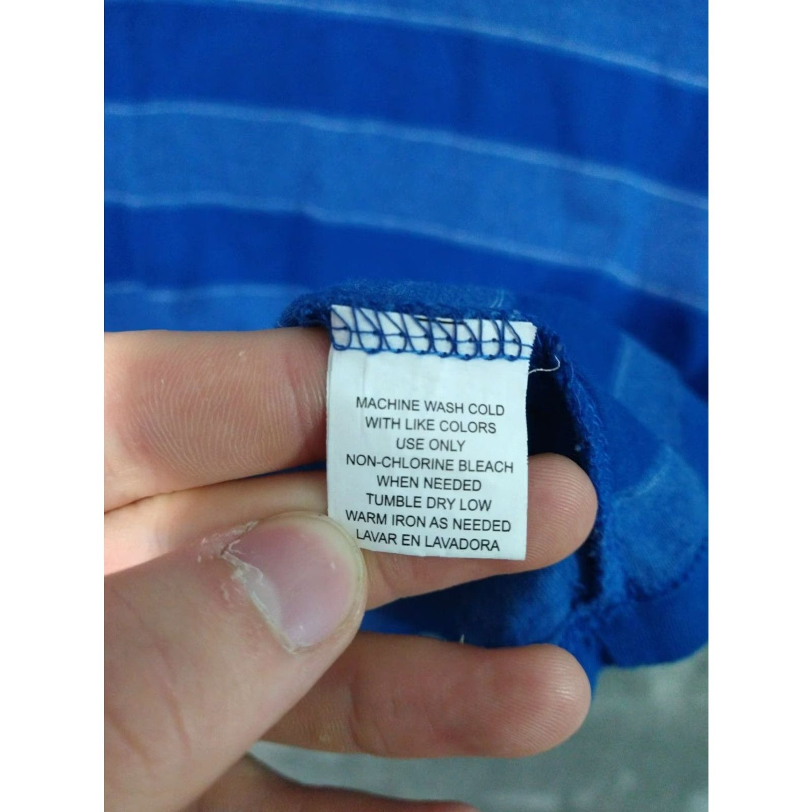 Point Zero Point Zero Shirt Mens XL Blue Striped Short Sleeve V Neck Pullover Size US XL / EU 56 / 4 - 6 Thumbnail