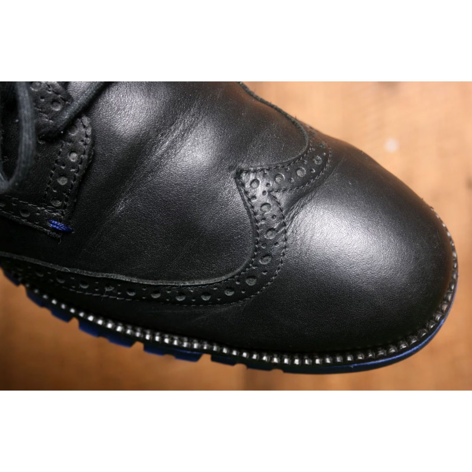 Cole Haan COLE HAAN Zerogrand Black Leather Wingtip Oxfords Lace Up Sz. 12M Men Dress Oxford Size US 12 / EU 45 - 6 Thumbnail