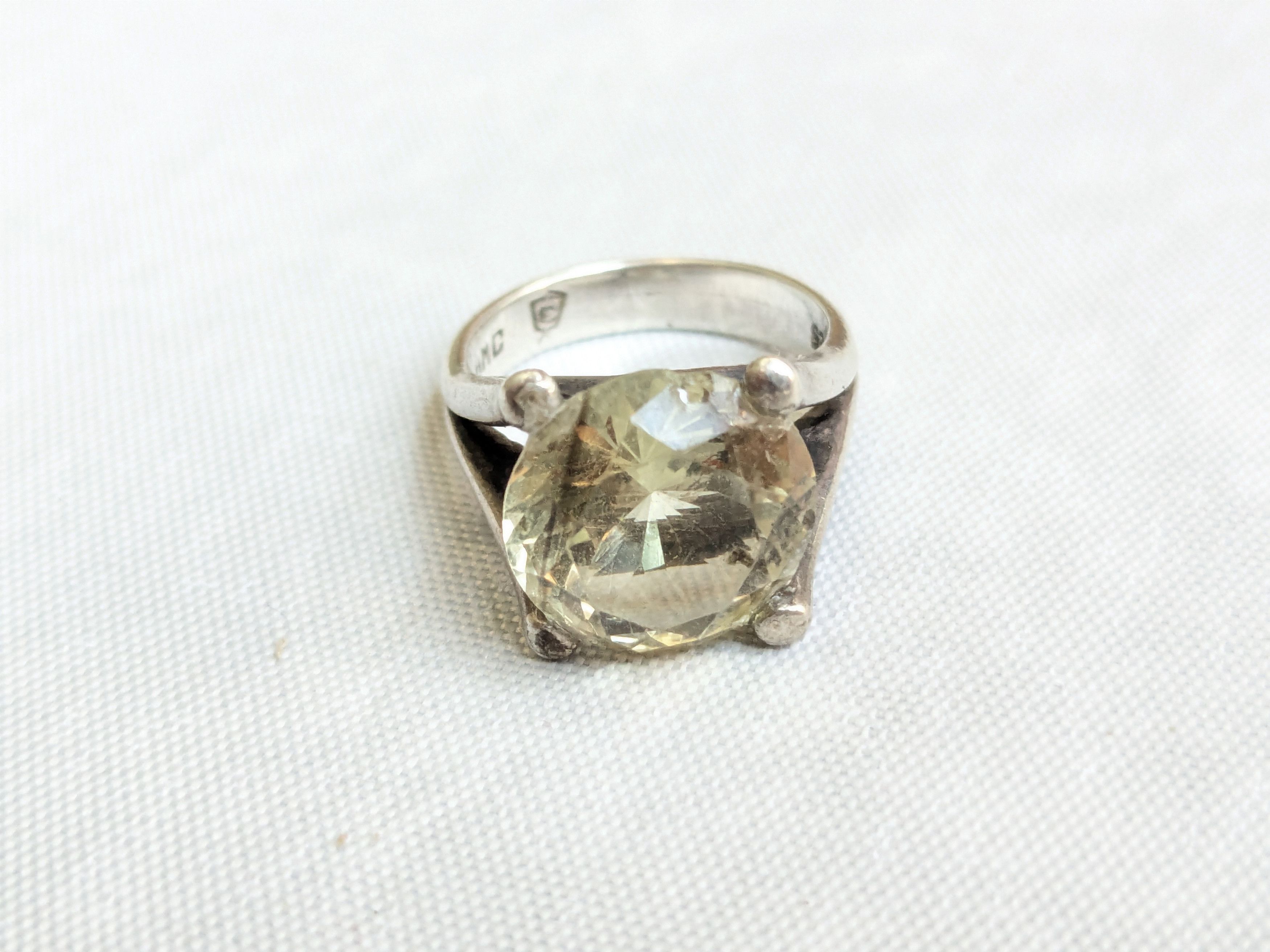Jewelry Vintage Sterling Silver Yellow Quartz Round 7.25 Mexico Size ONE SIZE - 12 Thumbnail