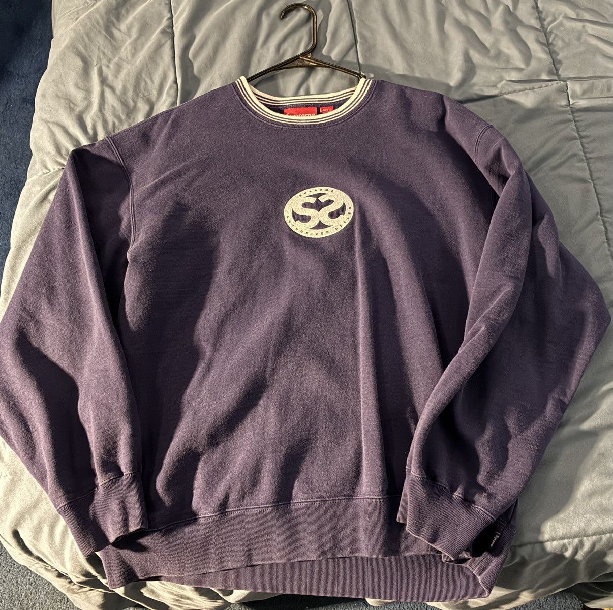 Supreme Supreme FW07 striped crest hoodie | Grailed