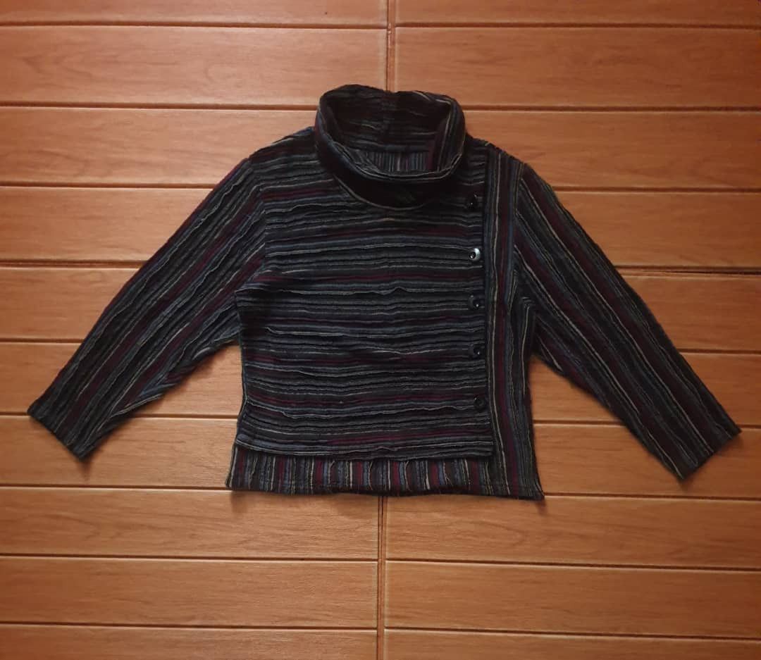 Japanese Brand Unnamed Gothic punk stripe black parade Shirt Size M / US 6-8 / IT 42-44 - 1 Thumbnail