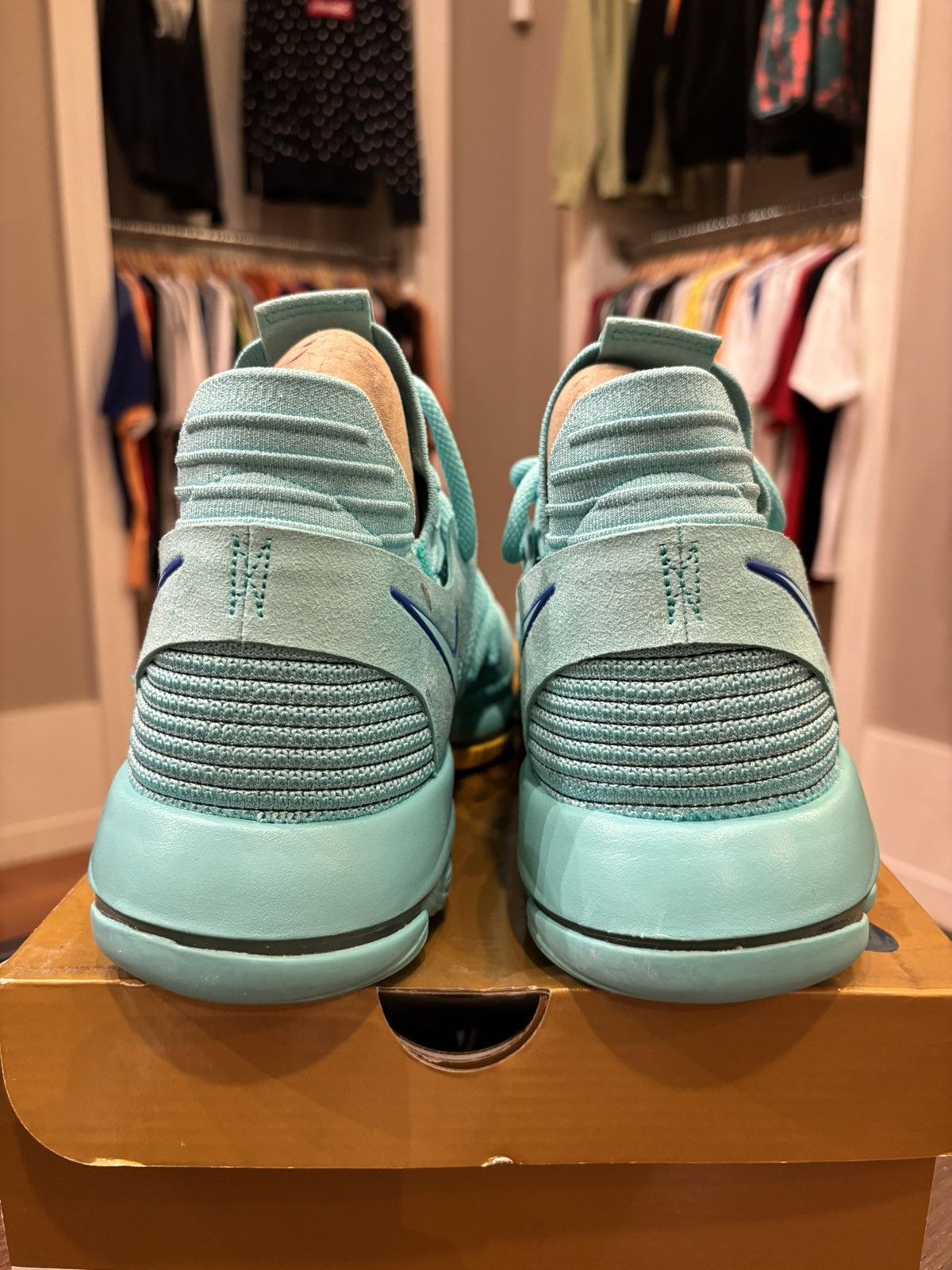 Nike KD 10 “City Edition 2” Teal Size US 12 / EU 45 - 3 Thumbnail