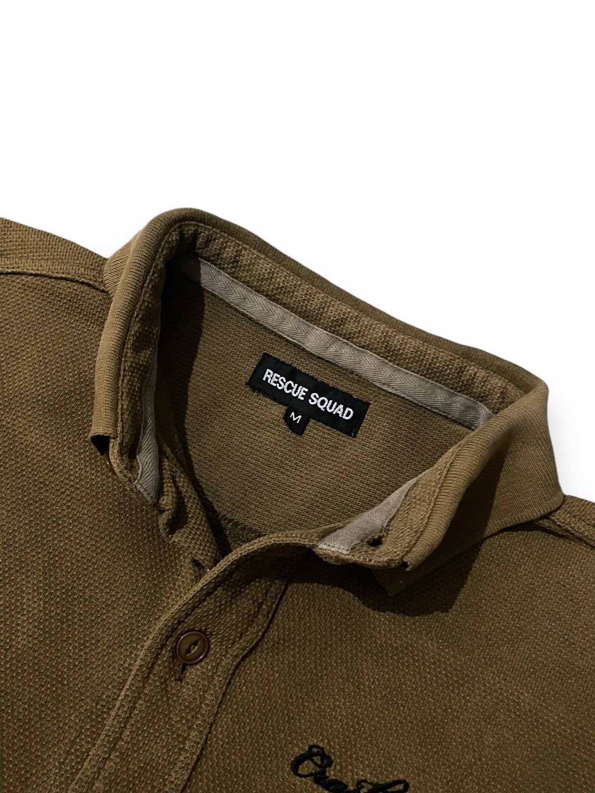 Japanese Brand RESCUE SQUAD JAPAN EMBEROIDERY BUTTON UP POLOS Size US M / EU 48-50 / 2 - 12 Thumbnail