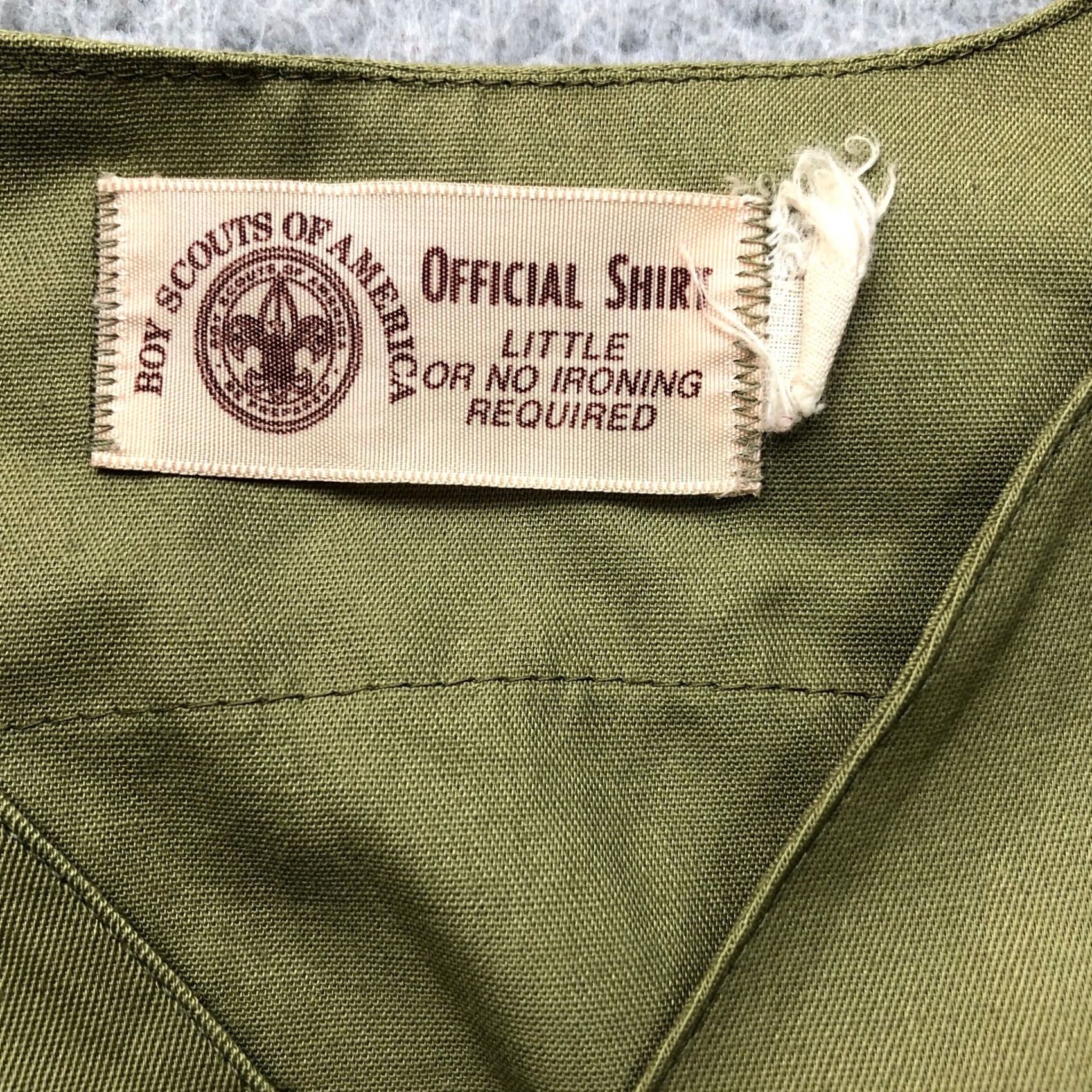 Vintage VINTAGE Boys Scouts Of America BSA Uniform Men Small Shirt Green Long Sleeve Size US S / EU 44-46 / 1 - 3 Thumbnail