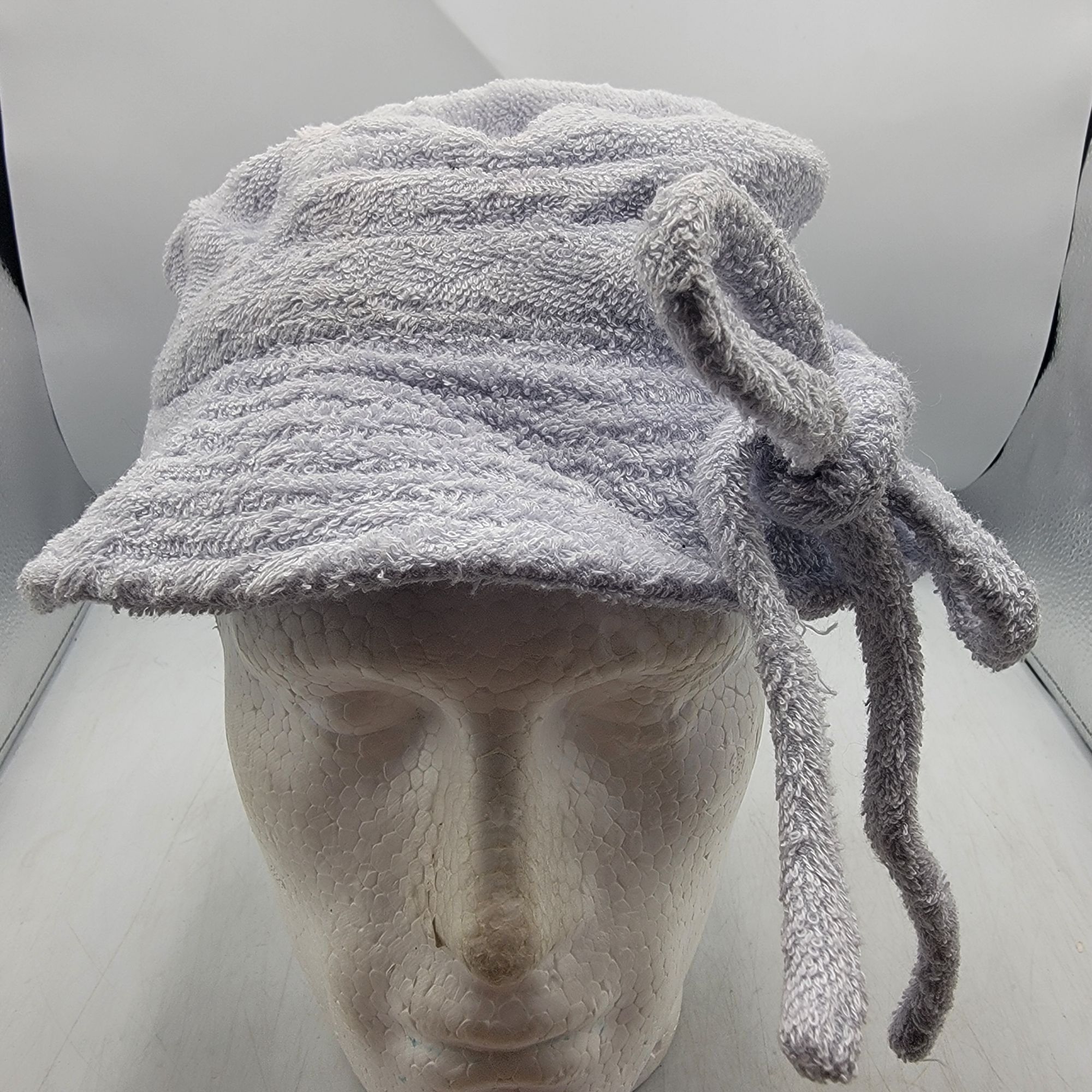Levi's Levis Terry Cloth Womens Gray Bucket Hat With Bow Home Relax Size ONE SIZE - 1 Thumbnail