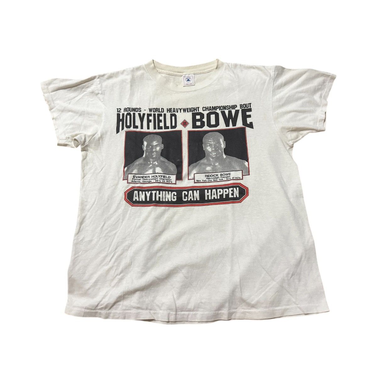 Vintage Vintage 90s Holyfield Vs Bowe Boxing T-Shirt Size US L / EU 52-54 / 3 - 1 Thumbnail