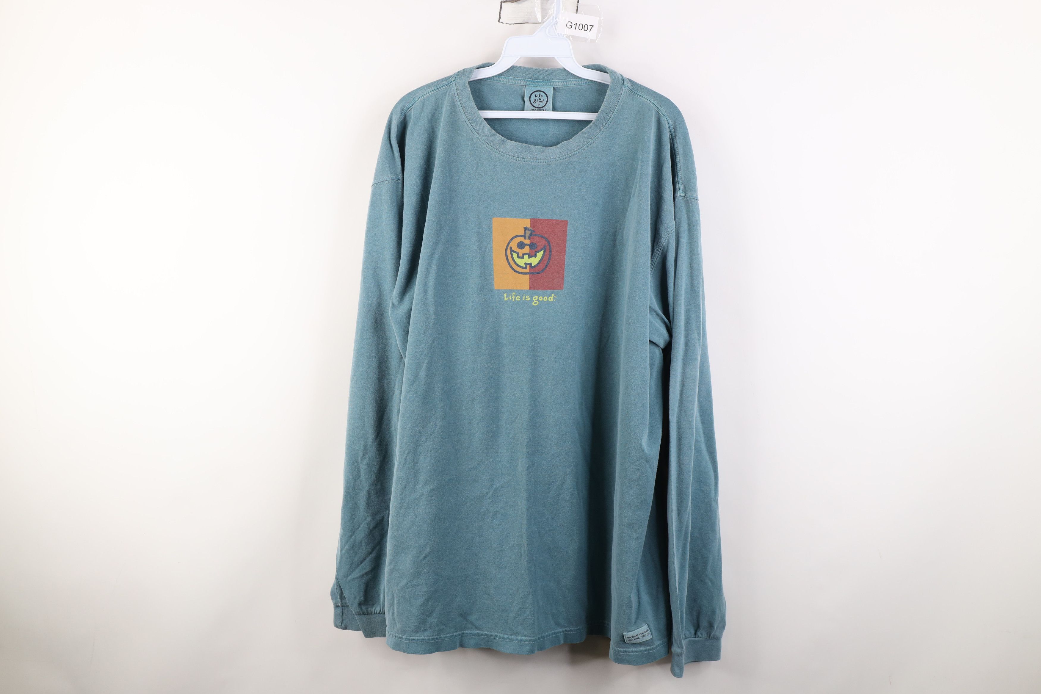 Life is Good Vintage Y2K Life is Good Pumpkin Long Sleeve T-Shirt Size US XL / EU 56 / 4 - 1 Thumbnail