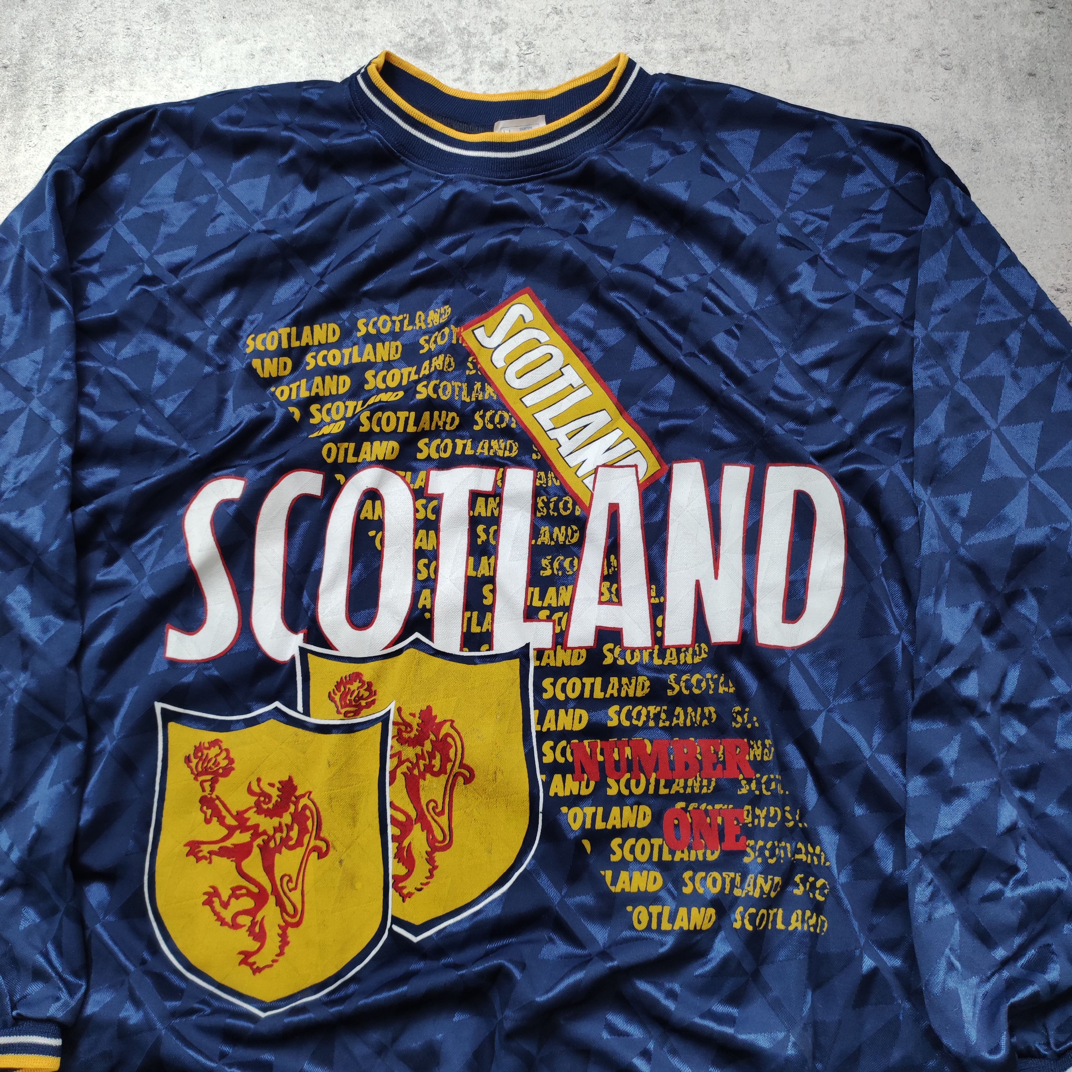 Vintage Vintage RARE 90s Scotland Galic Football Promo Long Jersey Size US L / EU 52-54 / 3 - 4 Thumbnail