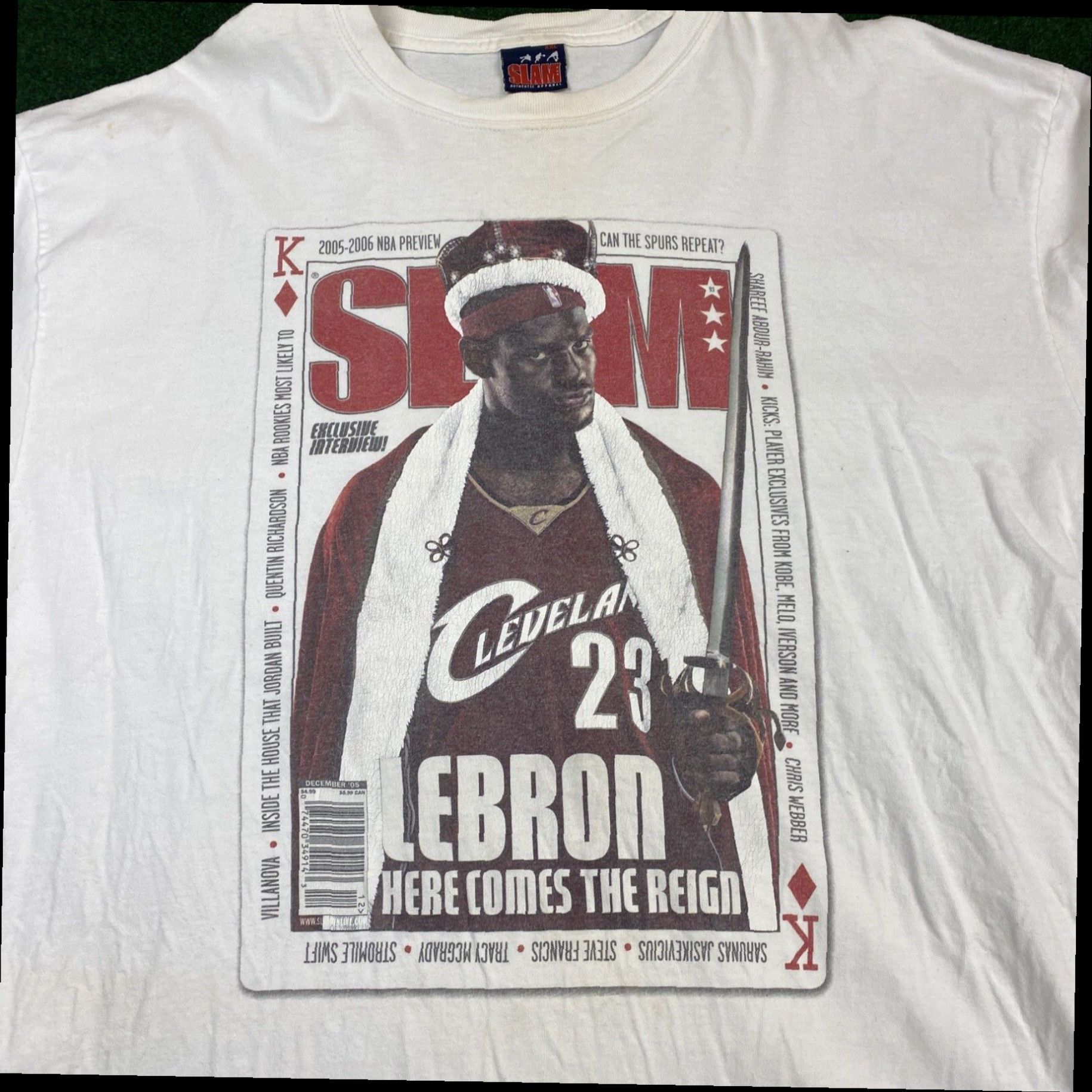 NBA Vintage Lebron James T Shirt Size Xxl Slam Magazine Nba Promo Rare VTG Size US XXL / EU 58 / 5 - 3 Thumbnail