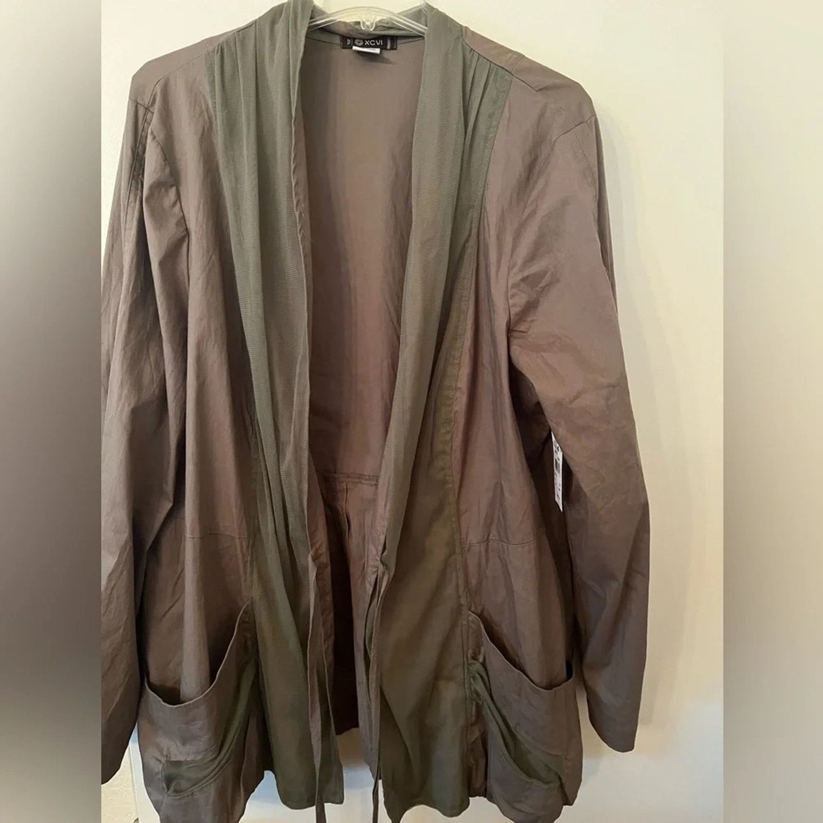 The Unbranded Brand XCVI jacket with mesh overlay on front & collar, size 2X Size XXL / US 16-18 / IT 52-54 - 1 Thumbnail
