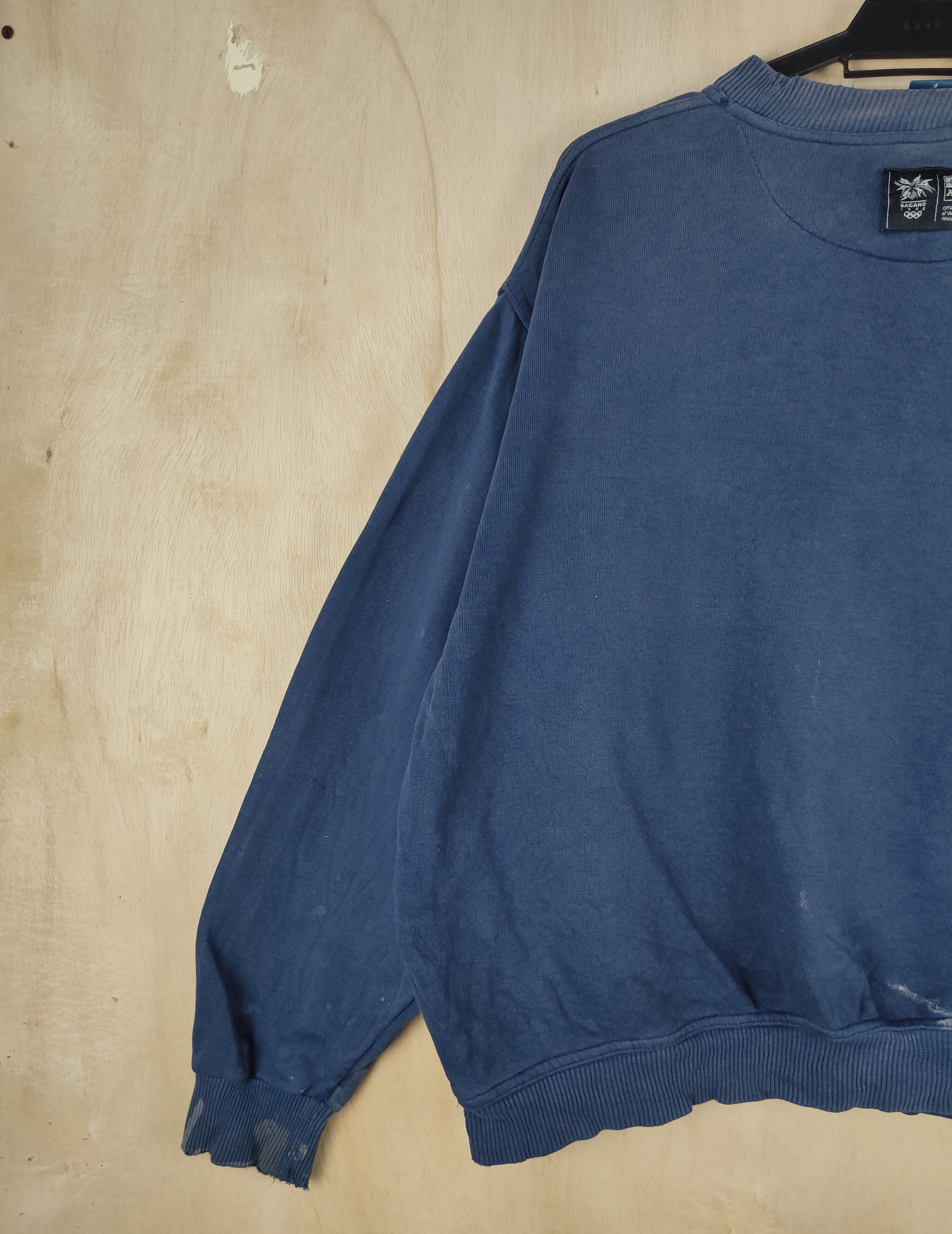 USA Olympics Olympic Winter Nagano 1998 vtg thrashed Sweatshirts #S2495 Size US XL / EU 56 / 4 - 9 Thumbnail