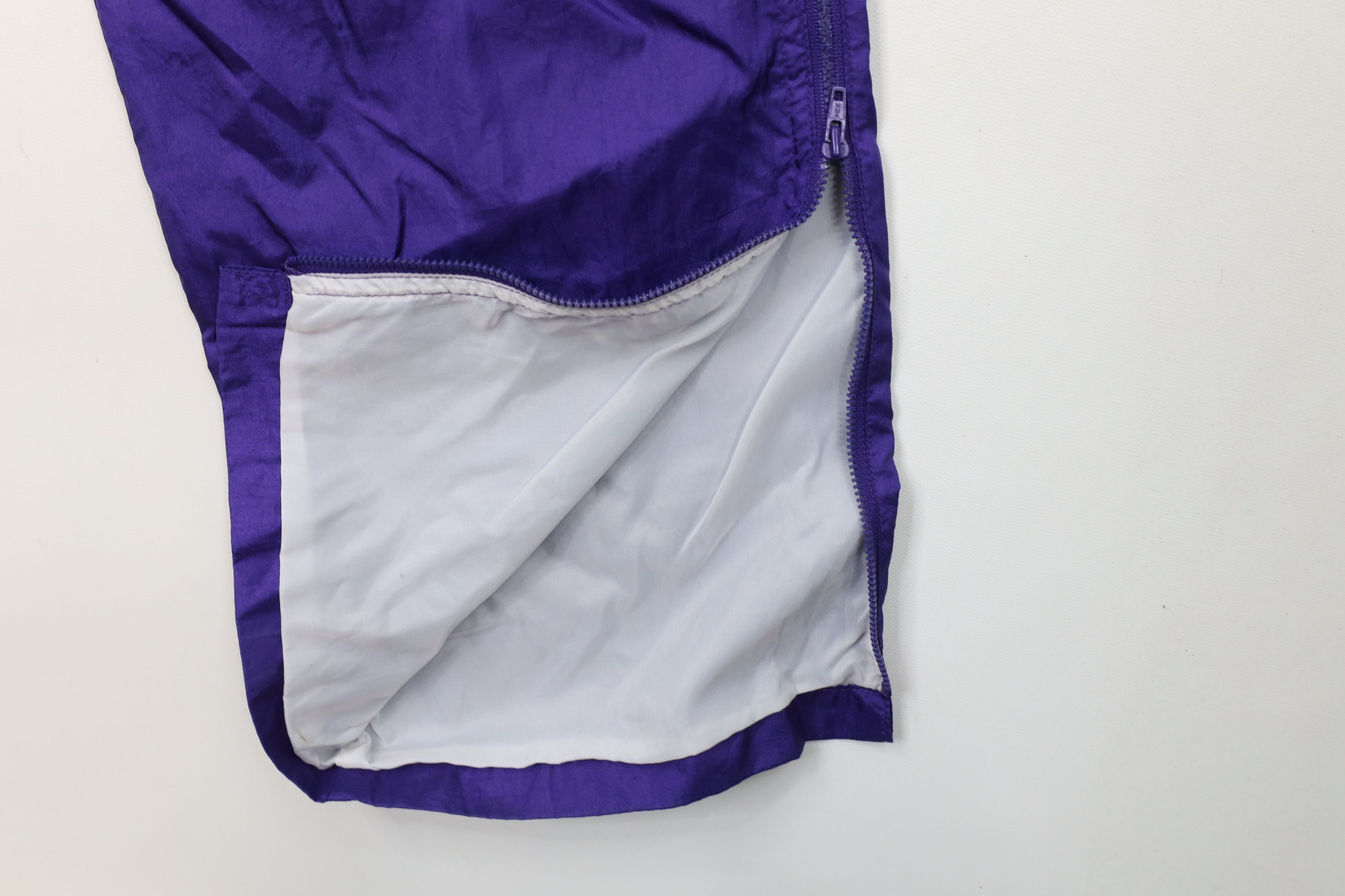 Vintage Vintage 90s Streetwear Wide Leg Windbreaker Pants Purple Size 30" / US 8 / IT 44 - 5 Thumbnail