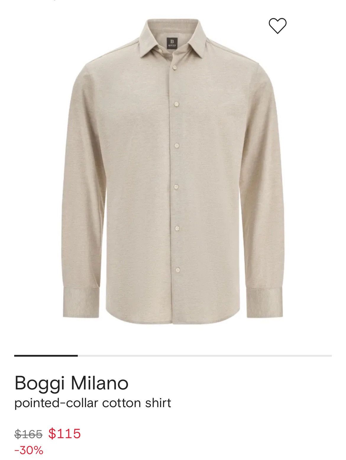 Boggi 💵 Boggi Milano Oldmoney Slim Fit Beige Shirt Size US XL / EU 56 / 4 - 14 Thumbnail