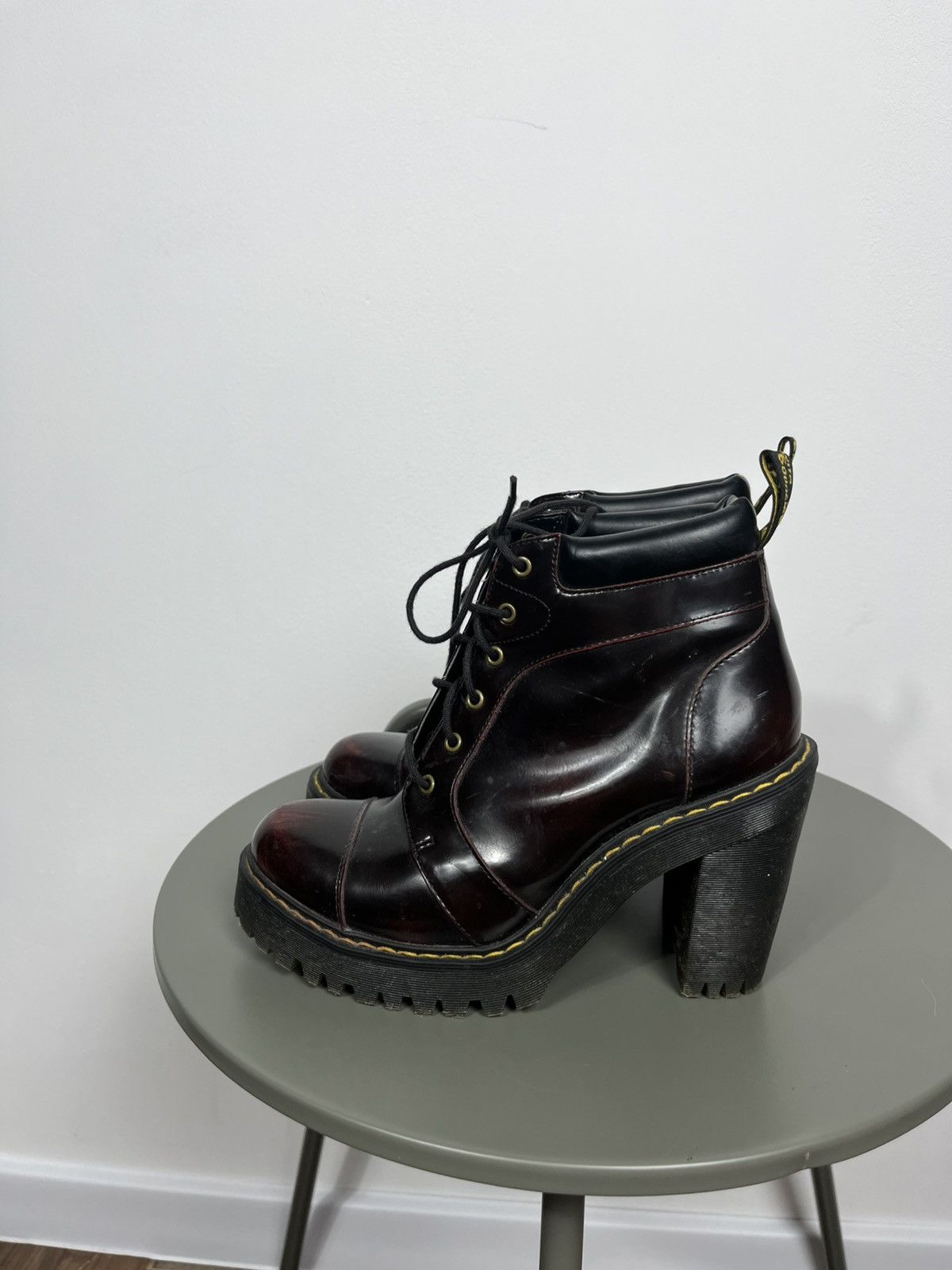 Dr. Martens Dr. Martens Averil Heeled Boots UK 4 EU 37 US 6 Burgundy Size US 6 / IT 36 - 7 Thumbnail